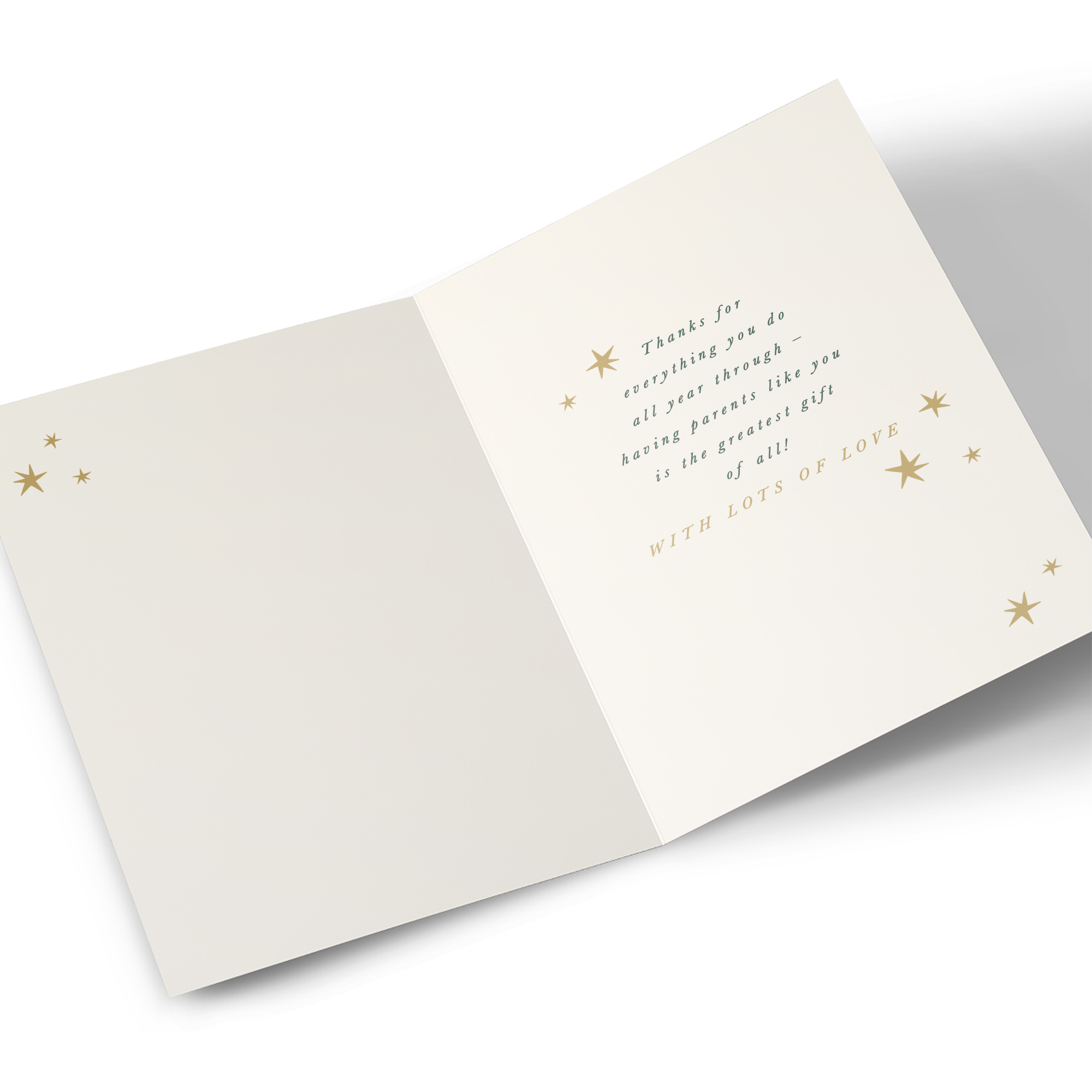 Christmas Card - Floral Stockings, Wonderful Parents