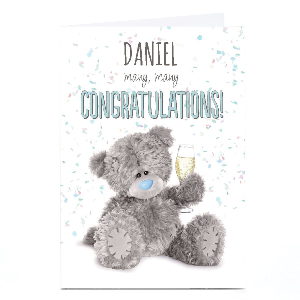 Personalised Tatty Teddy Congratulations Card - Many Congratulations