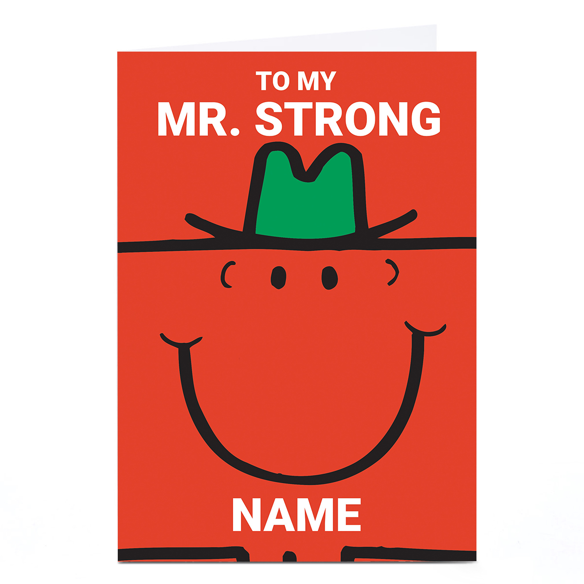 Personalised Birthday Card - Mr Men, Mr Strong, Any Name