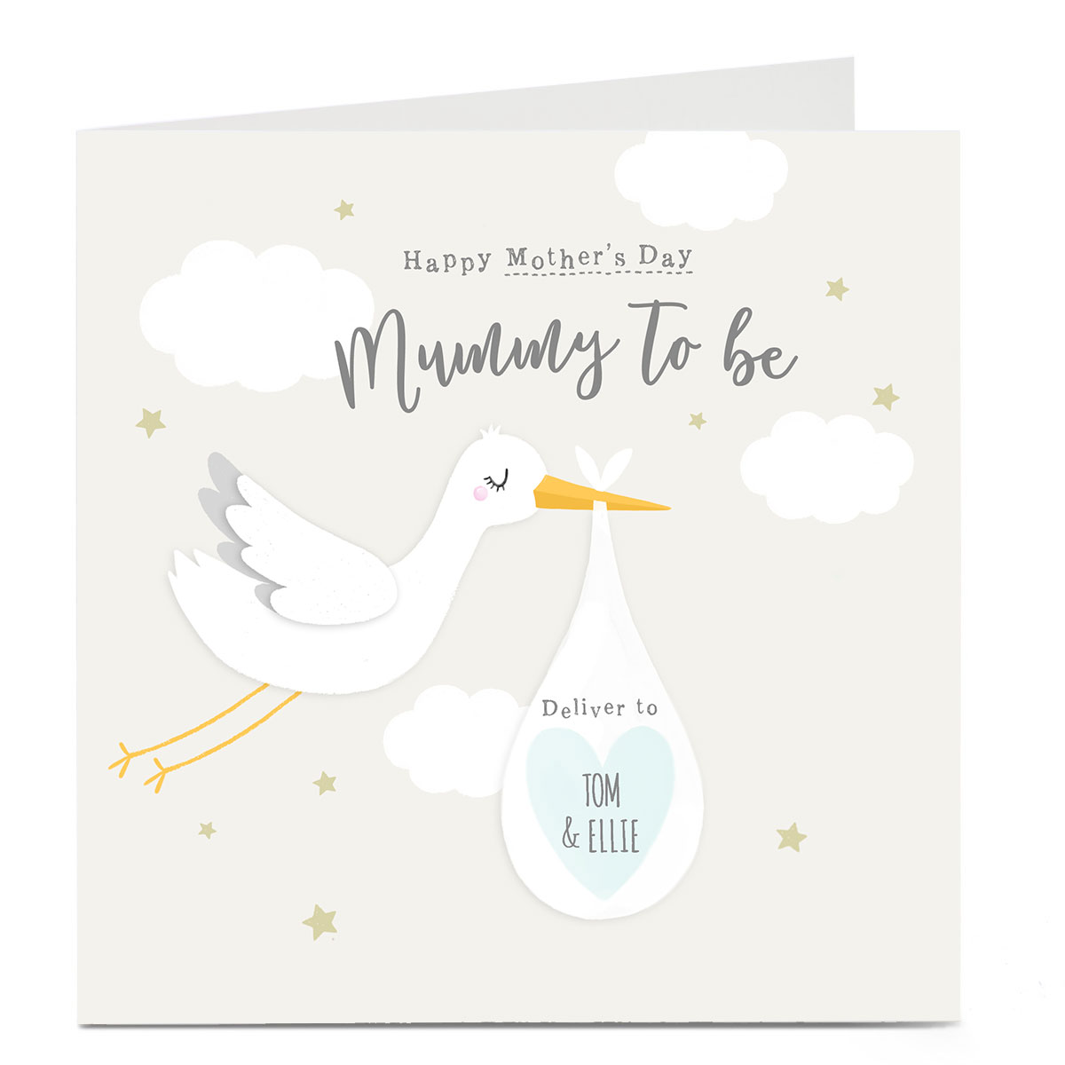 Personalised Mother's Day Card - Mummy To Be, White