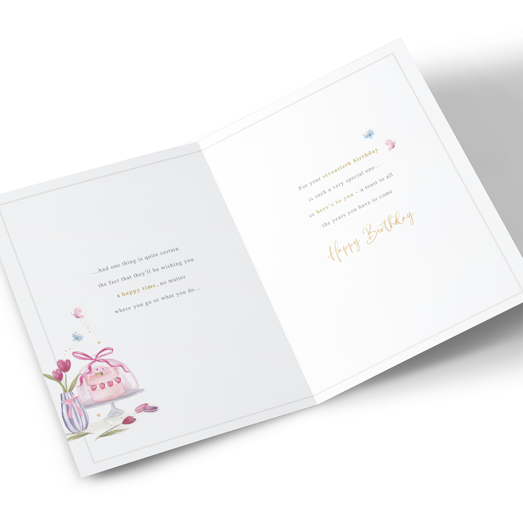 70th Birthday Card - Sweetest Birthday Greetings