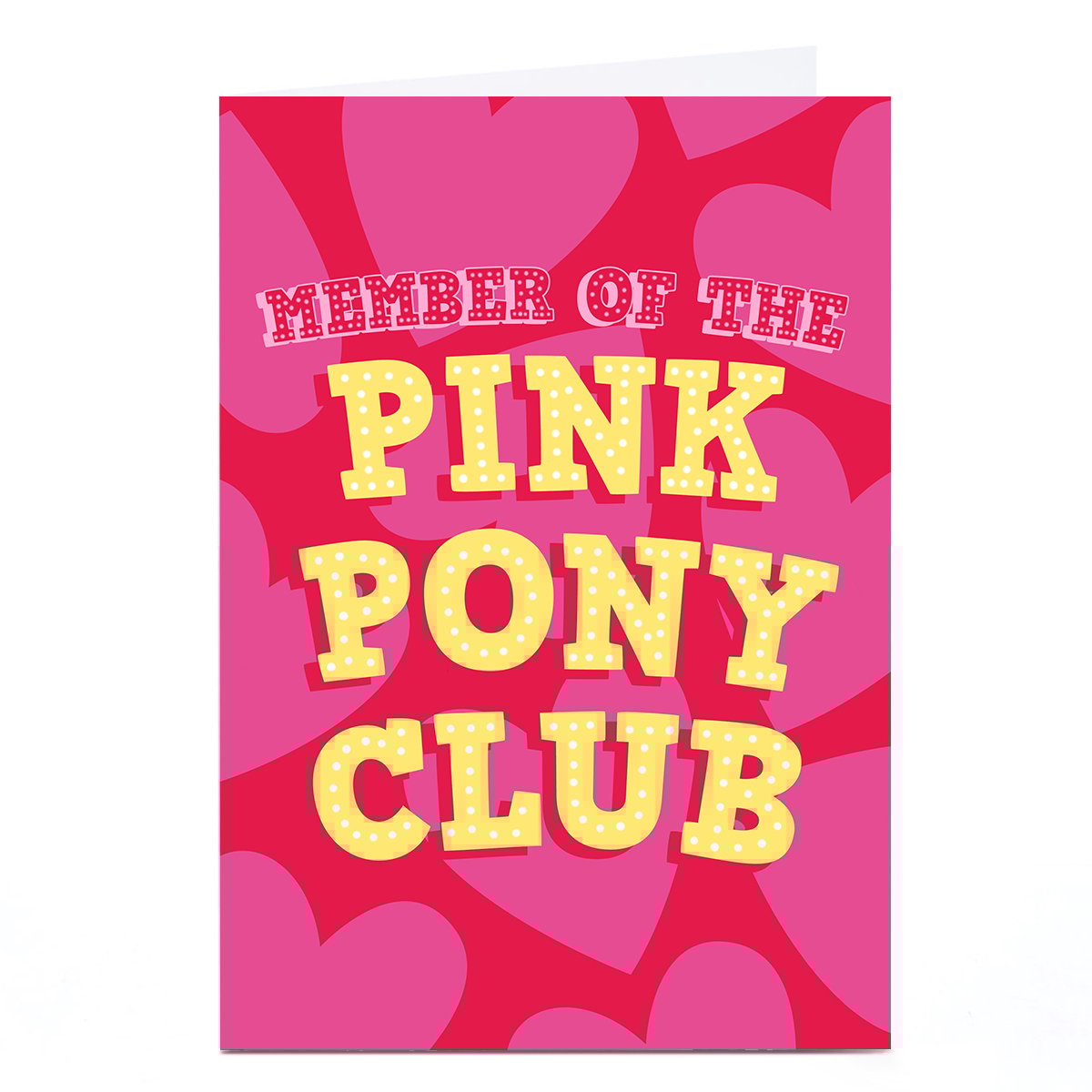 Personalised Card - Member of the Pink Pony Club