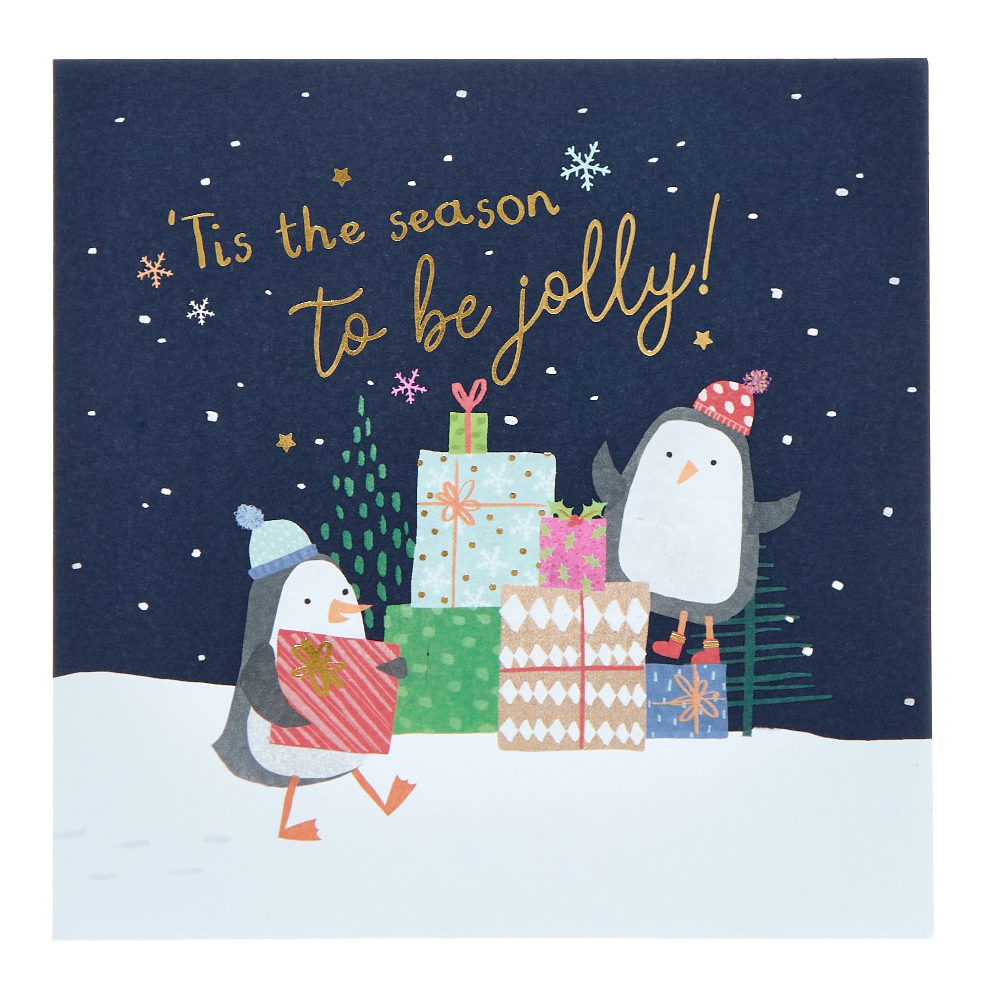16 Charity Christmas Cards - Cute Penguins (2 Designs)