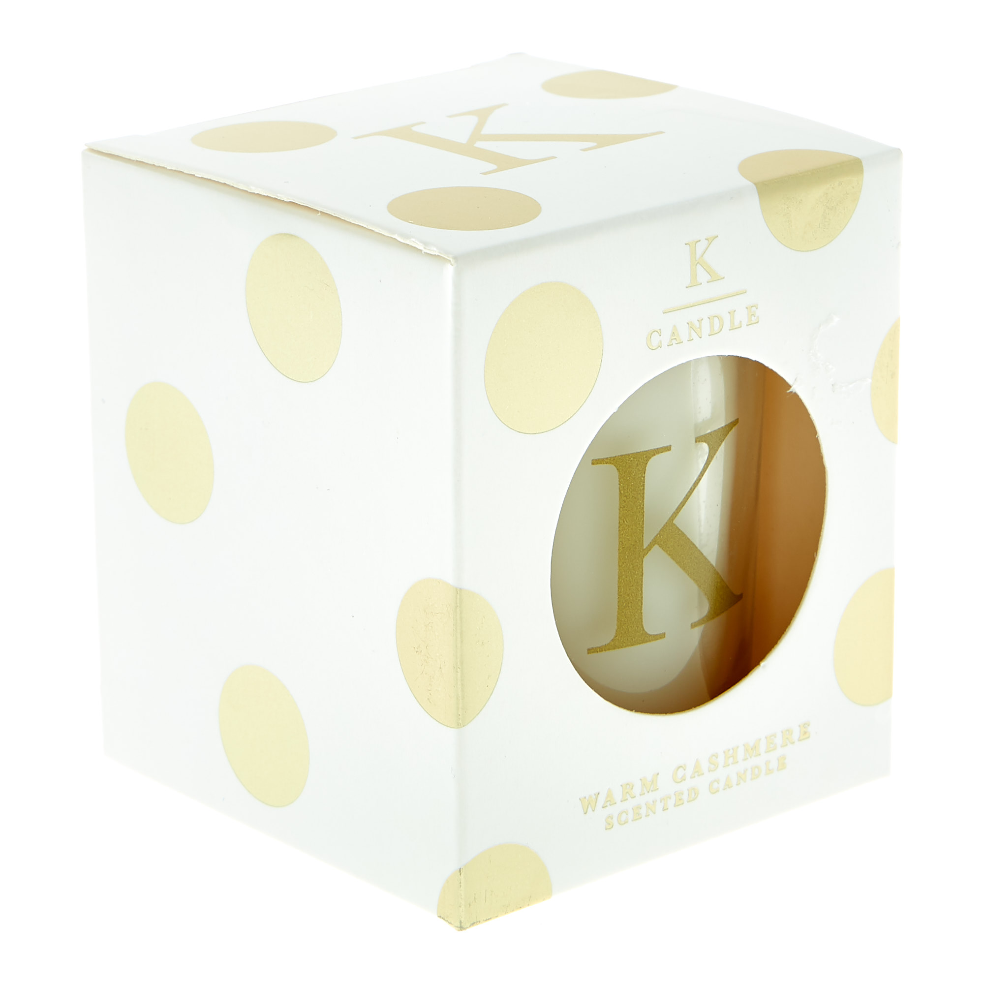 Letter K Warm Cashmere Scented Candle