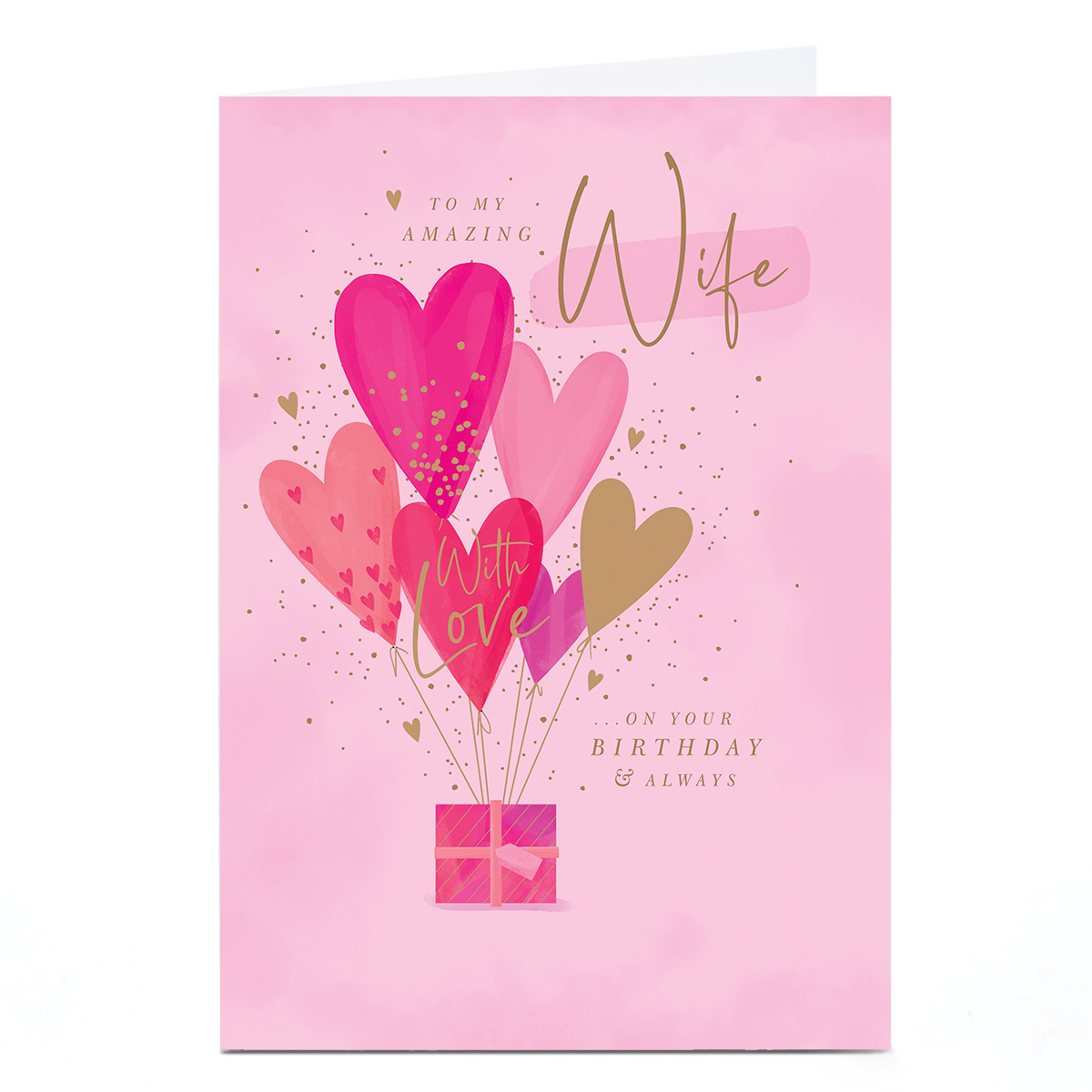 Personalised Birthday Card - Love On Your Birthday and Always, Wife