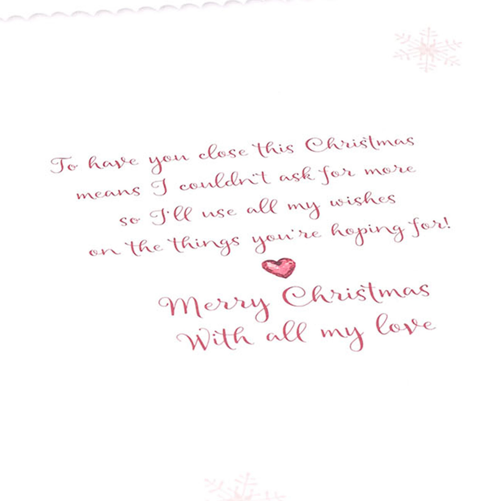 Christmas Card - Wife, Traditional Christmas Verse