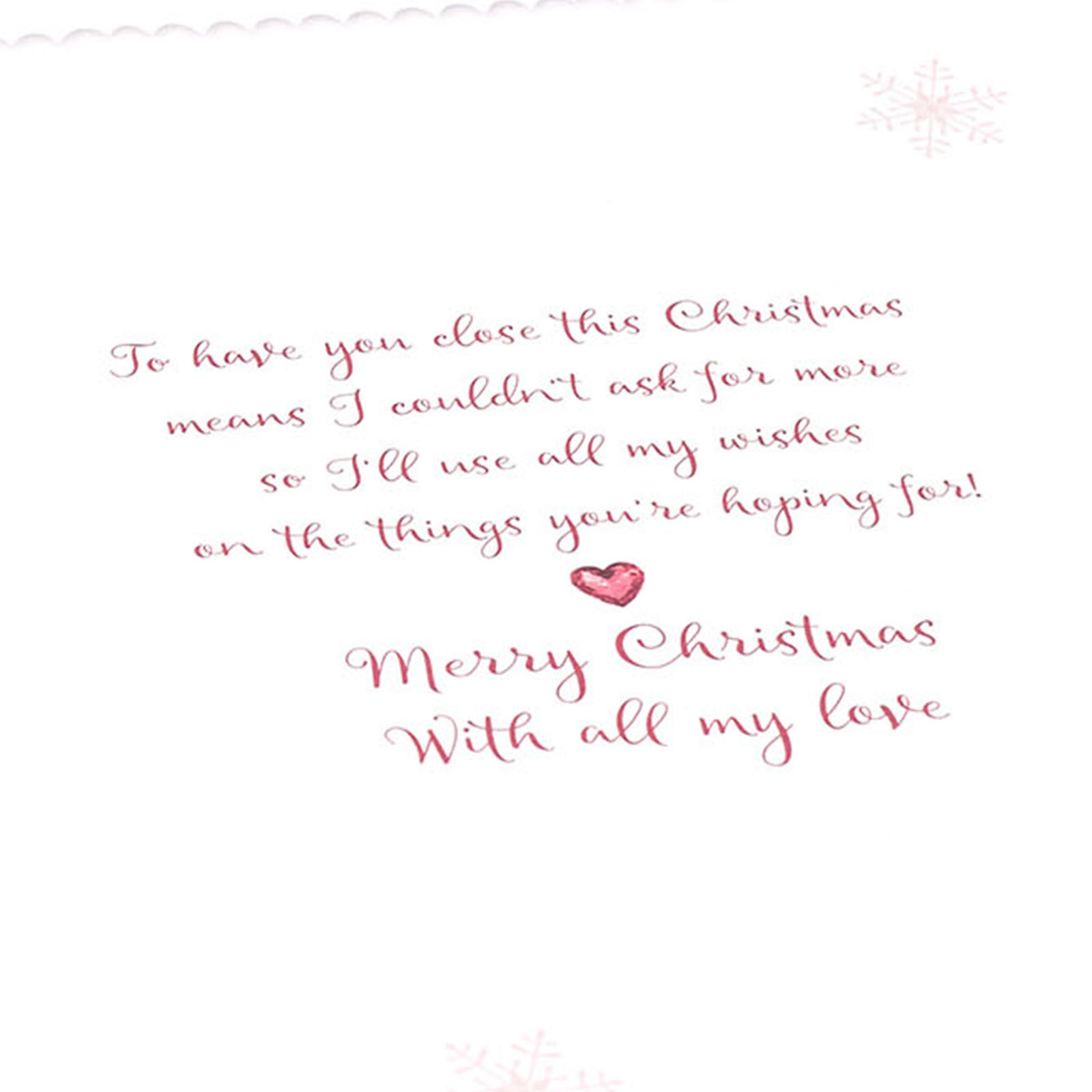 Christmas Card - Wife, Traditional Christmas Verse