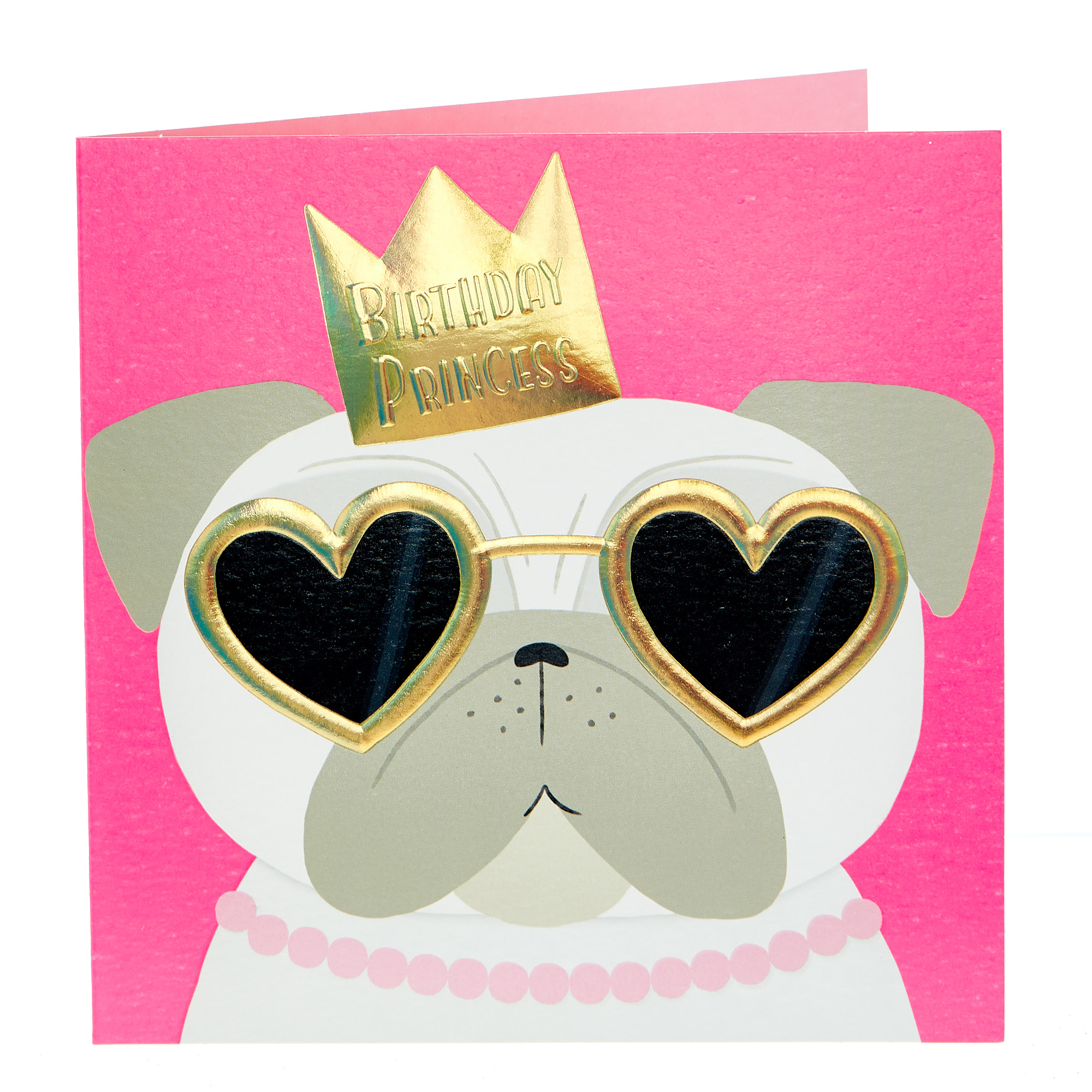 Birthday Card - Pug Princess