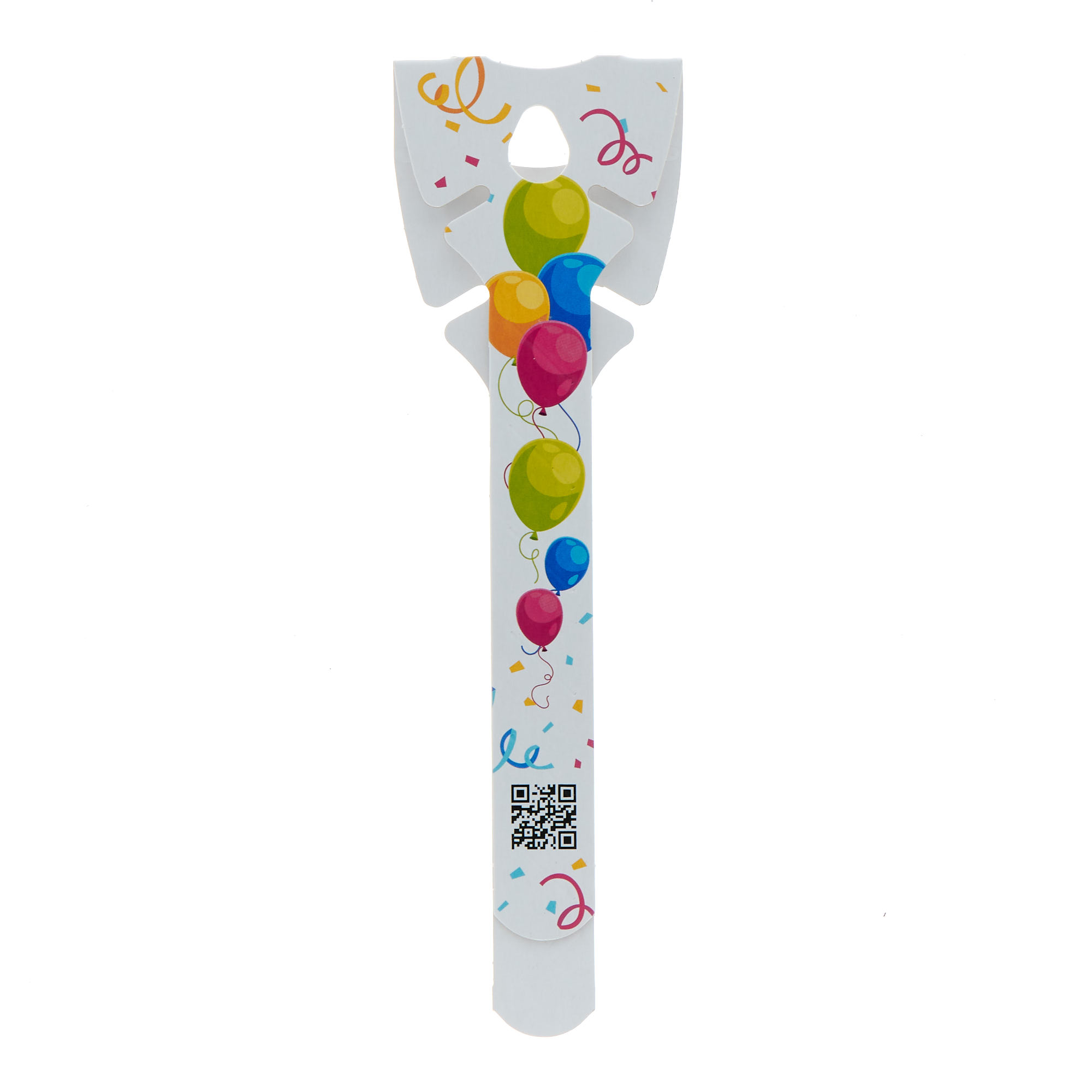 5 Cardboard Balloon Grips - White Party