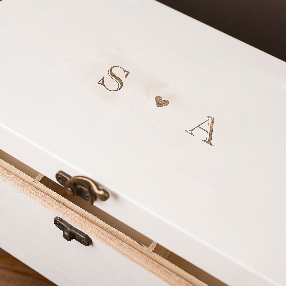 Personalised Initials White Storage Box
