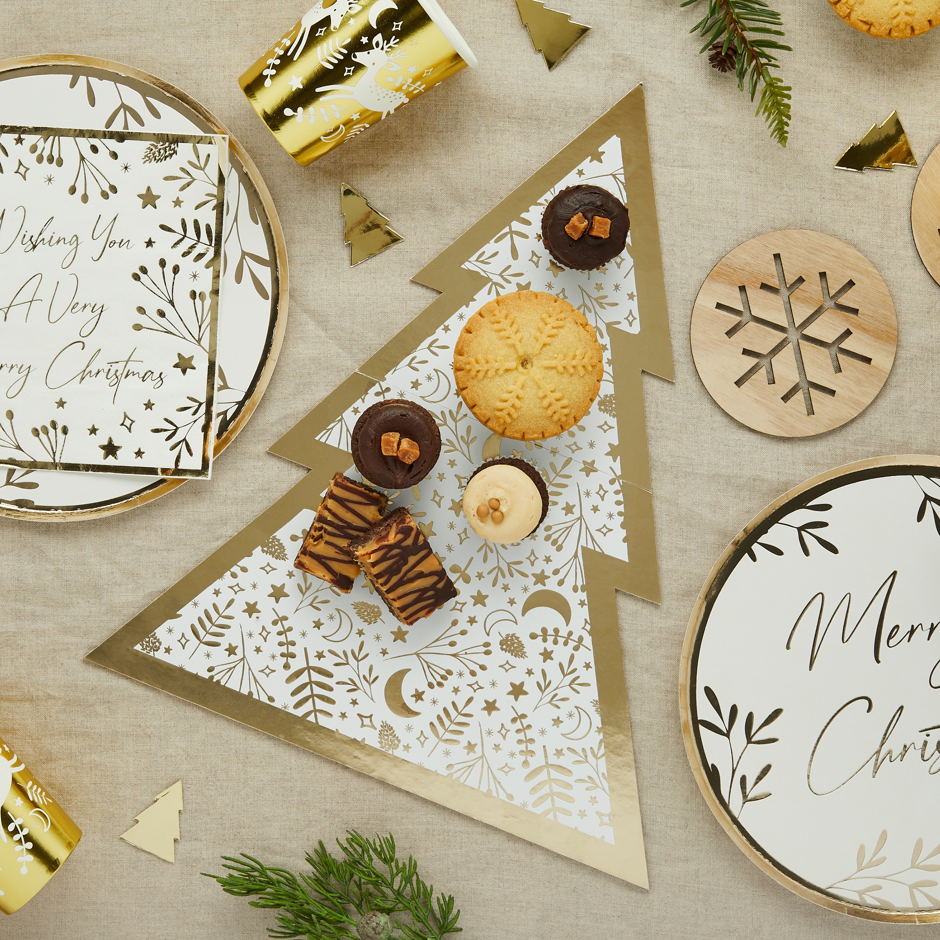 Gold Christmas Tree Grazing Board