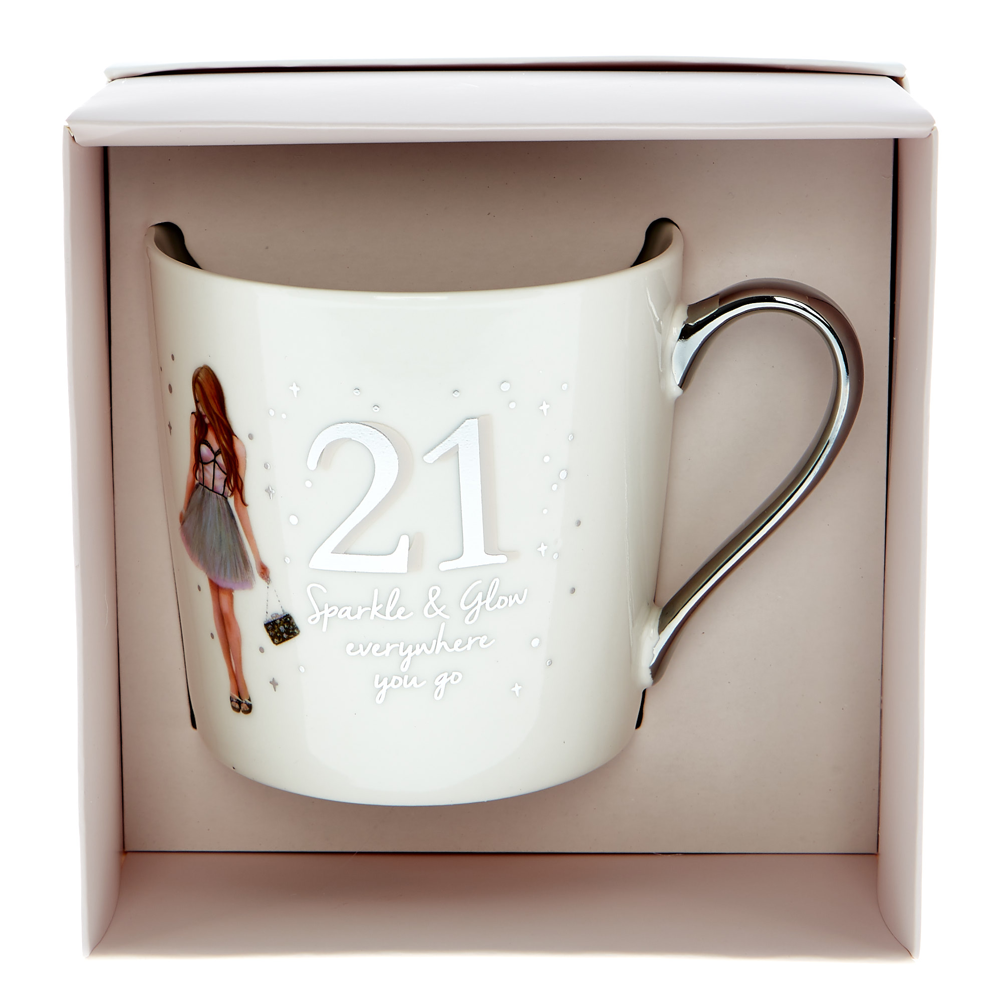 21st Birthday Mug In A Box - Sparkle & Glow 