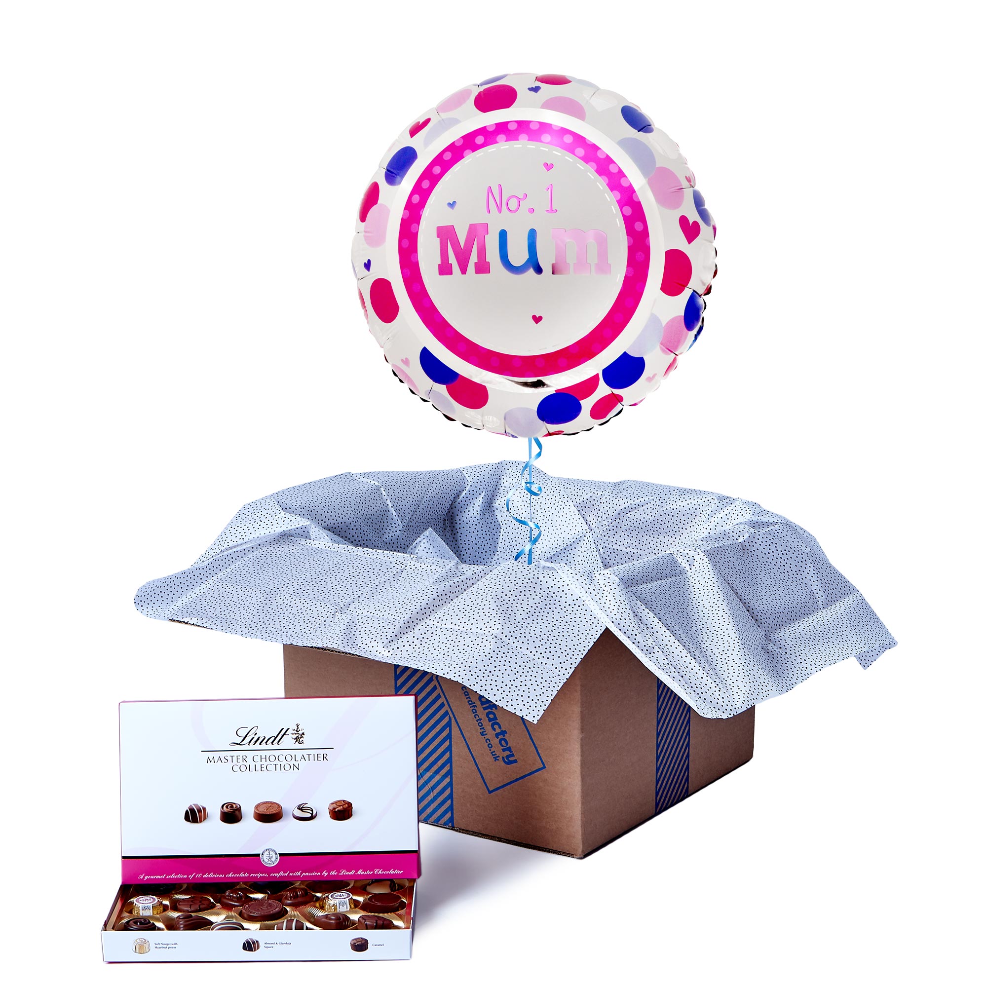 No. 1 Mum Balloon & Lindt Chocolates - FREE GIFT CARD!