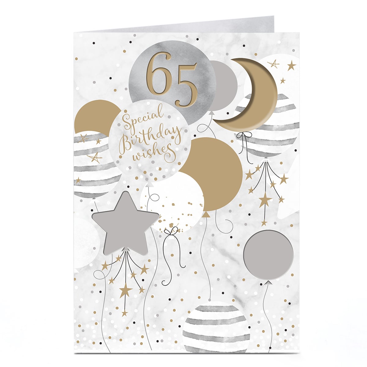 65th Birthday Card - Bundle of Balloons