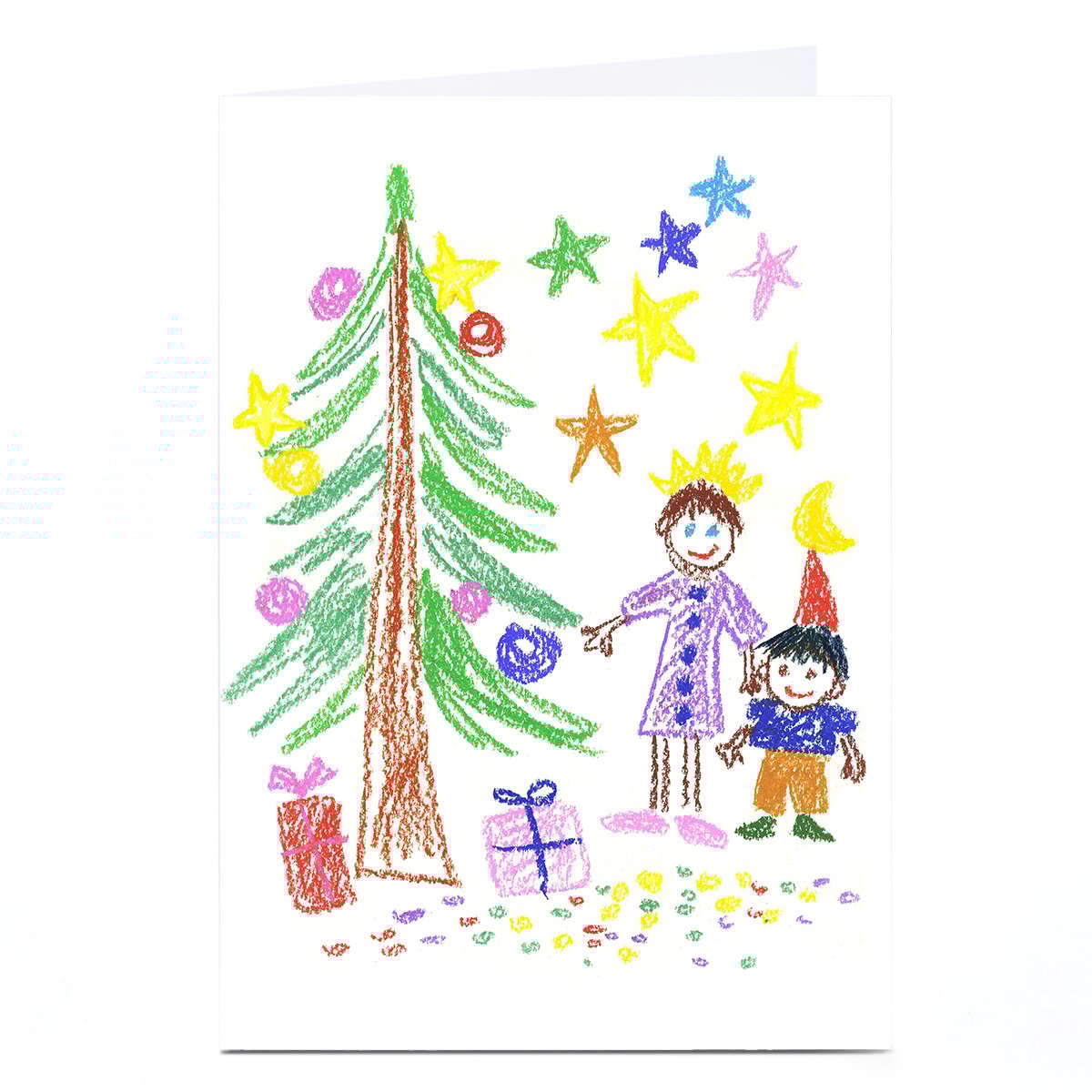 Photo Christmas Card - Child's Drawing