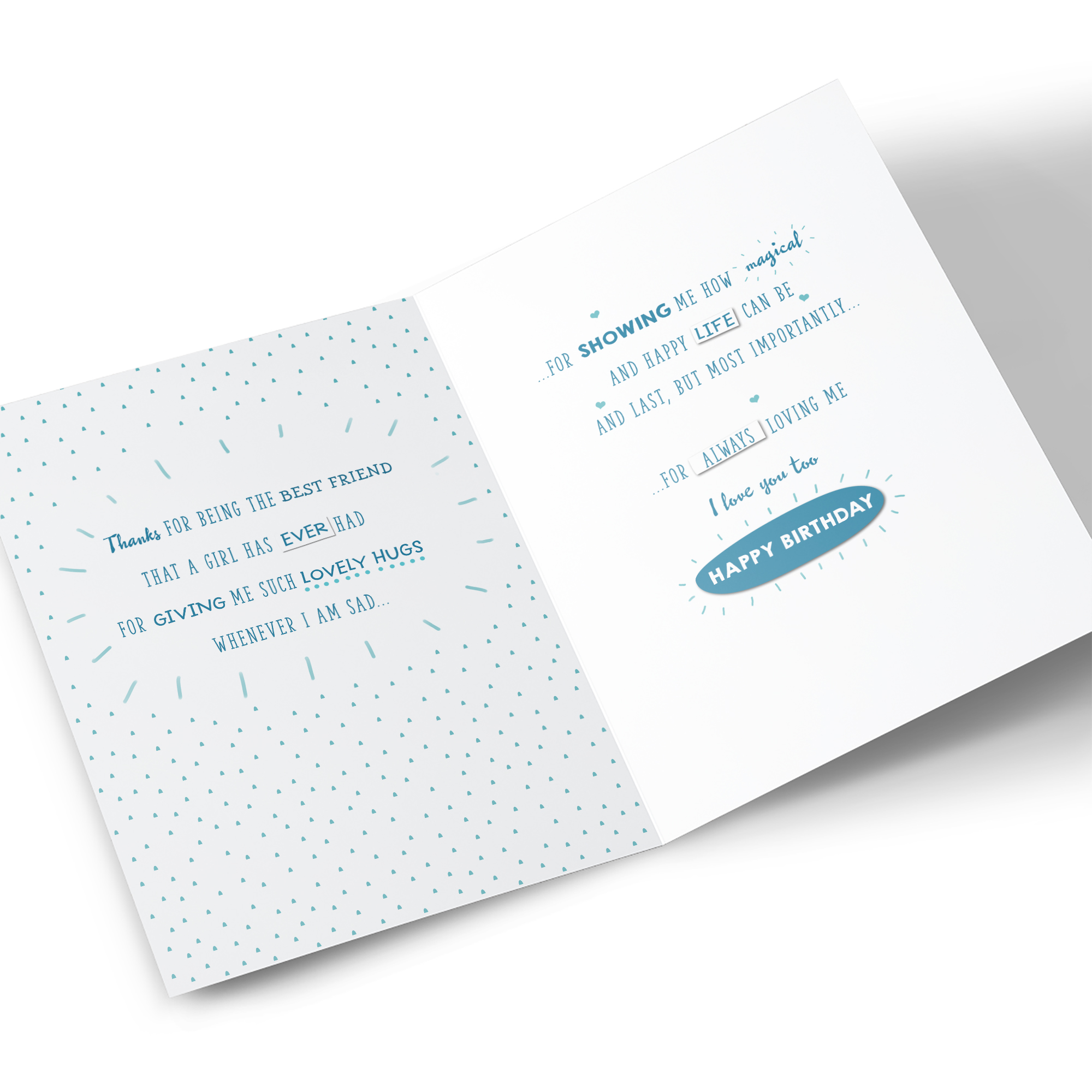 Birthday Card - Panda Bear Cuddle, Husband