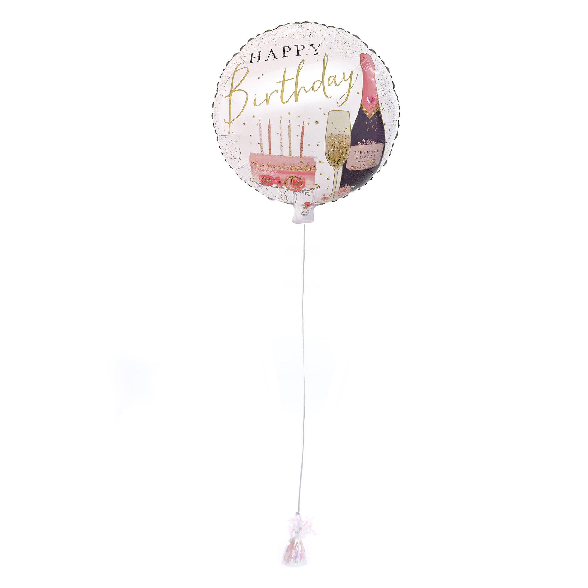 Champagne Happy Birthday Balloon & Lindt Chocolates