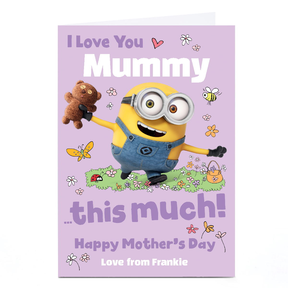 Personalised Minions Mother's Day Card - Love You Mummy