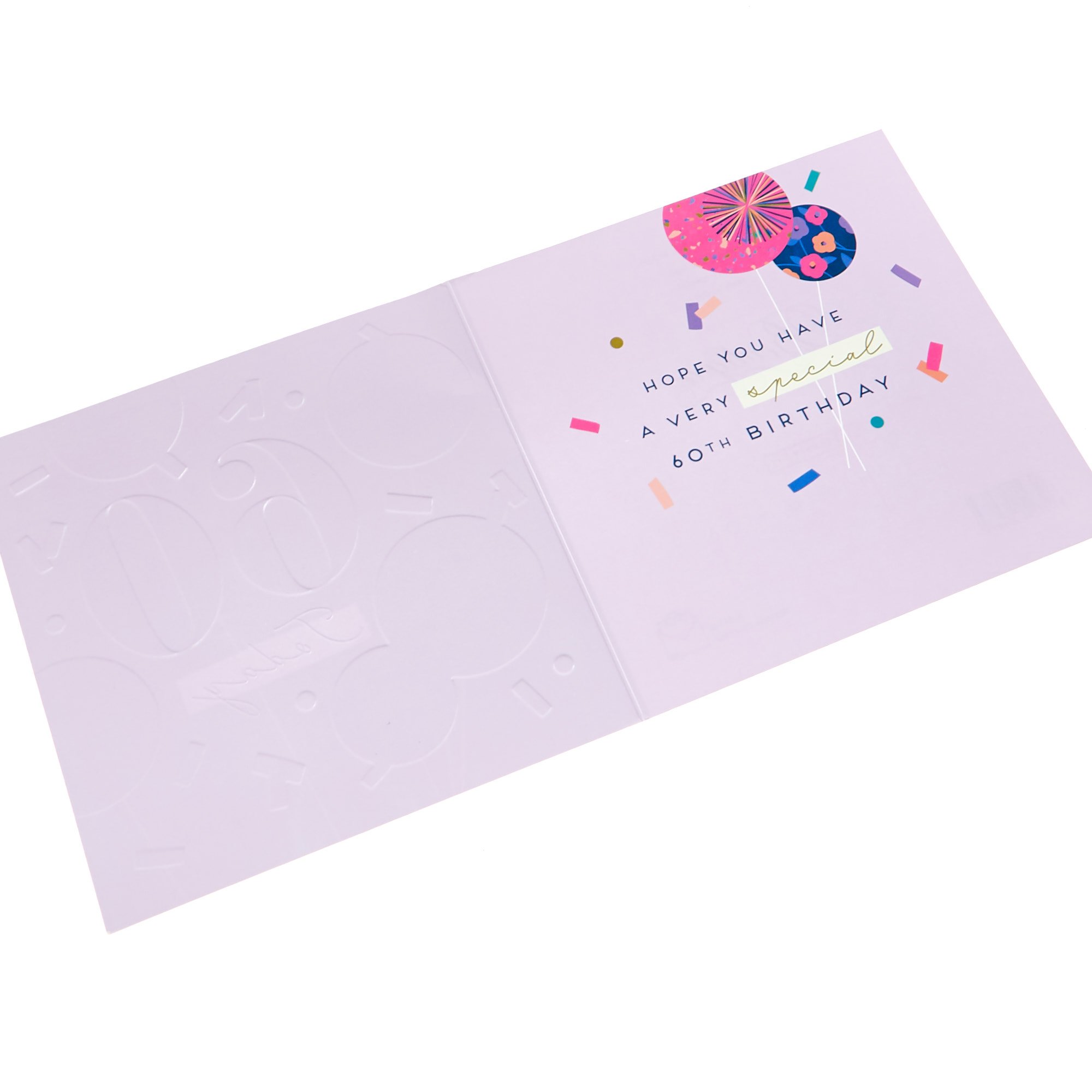 Buy Boutique 60th Birthday Card - Confetti & Balloons for GBP 1.49 ...