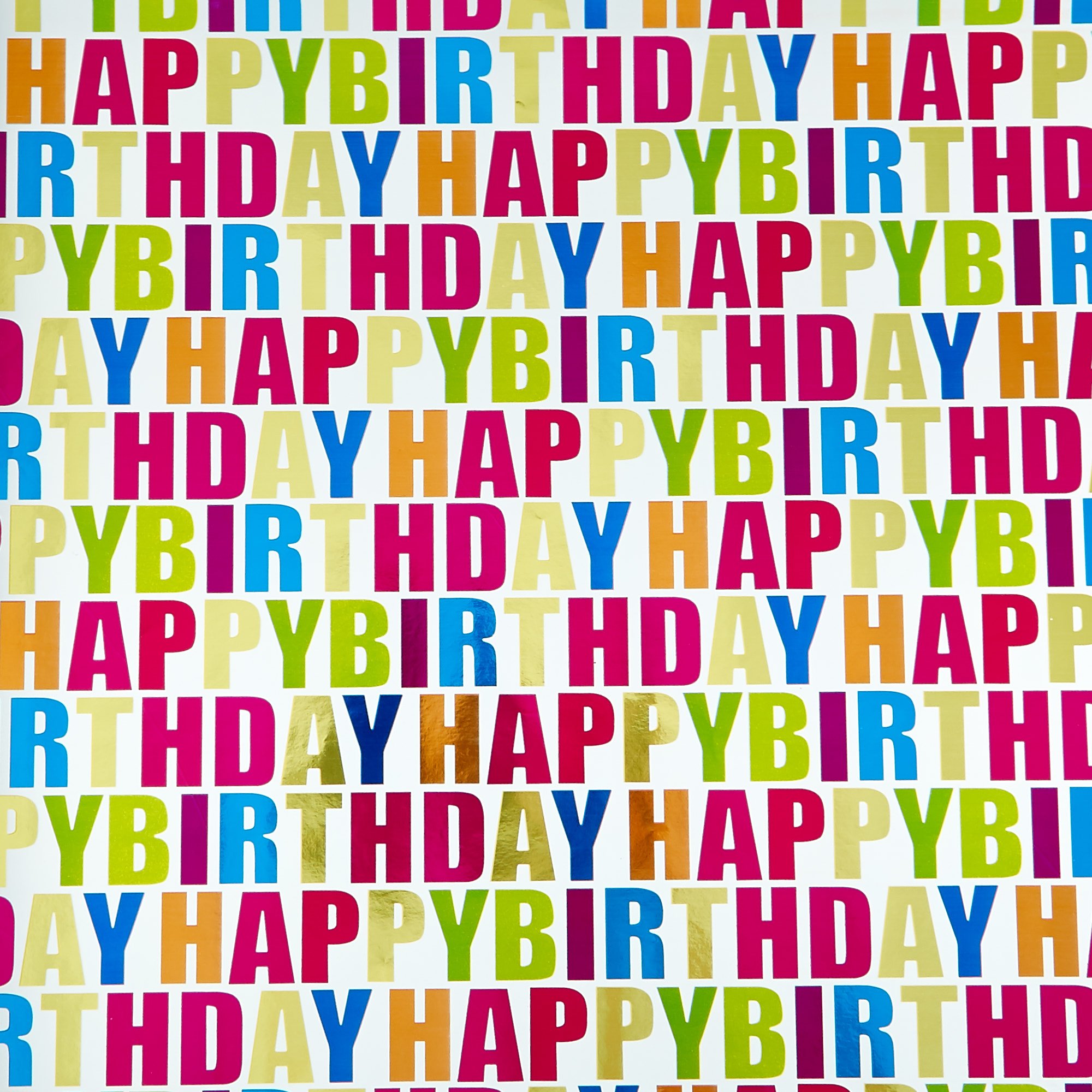 Rainbow Happy Birthday Wrapping Paper - 3 Metres  