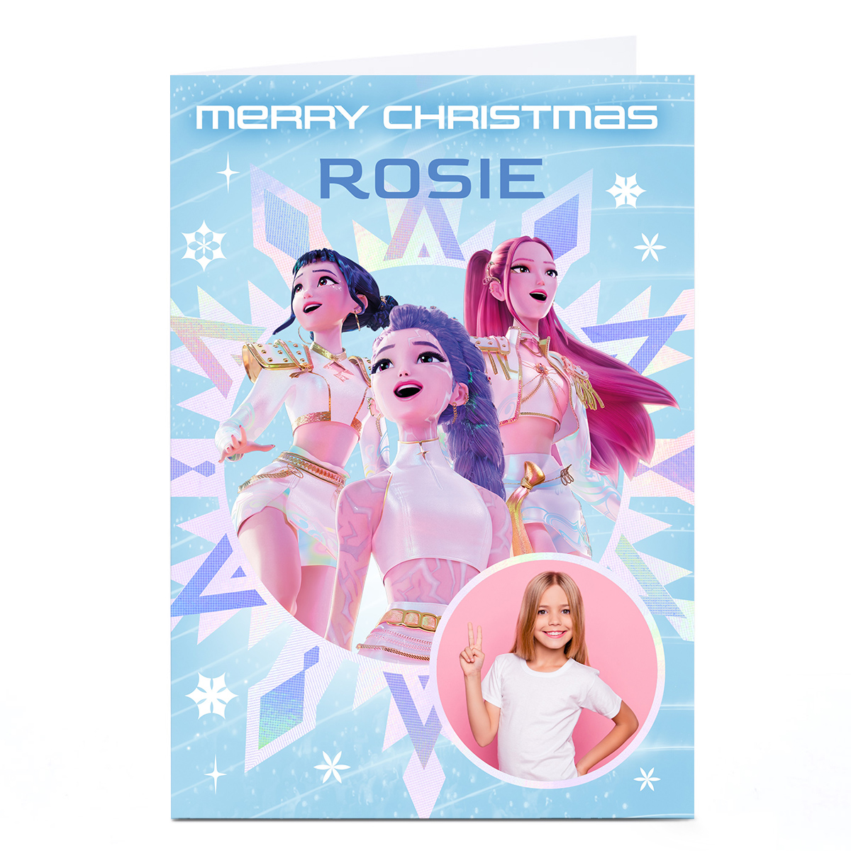Photo Kpop Demon Hunters Christmas Card - Any Name