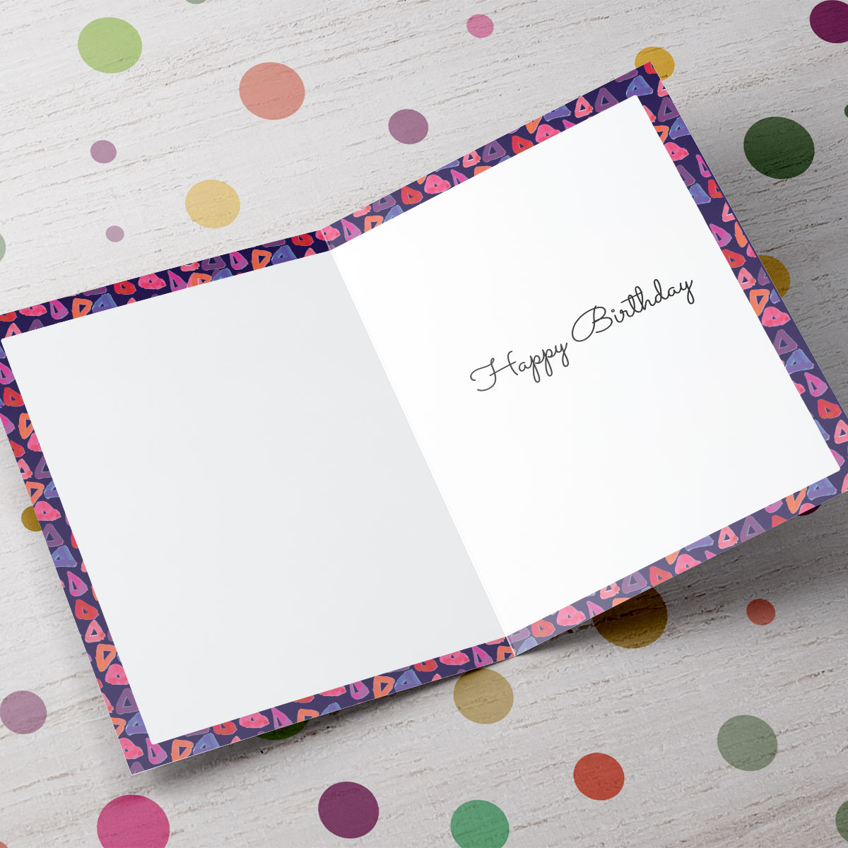 Personalised Birthday Card - Triangle Background