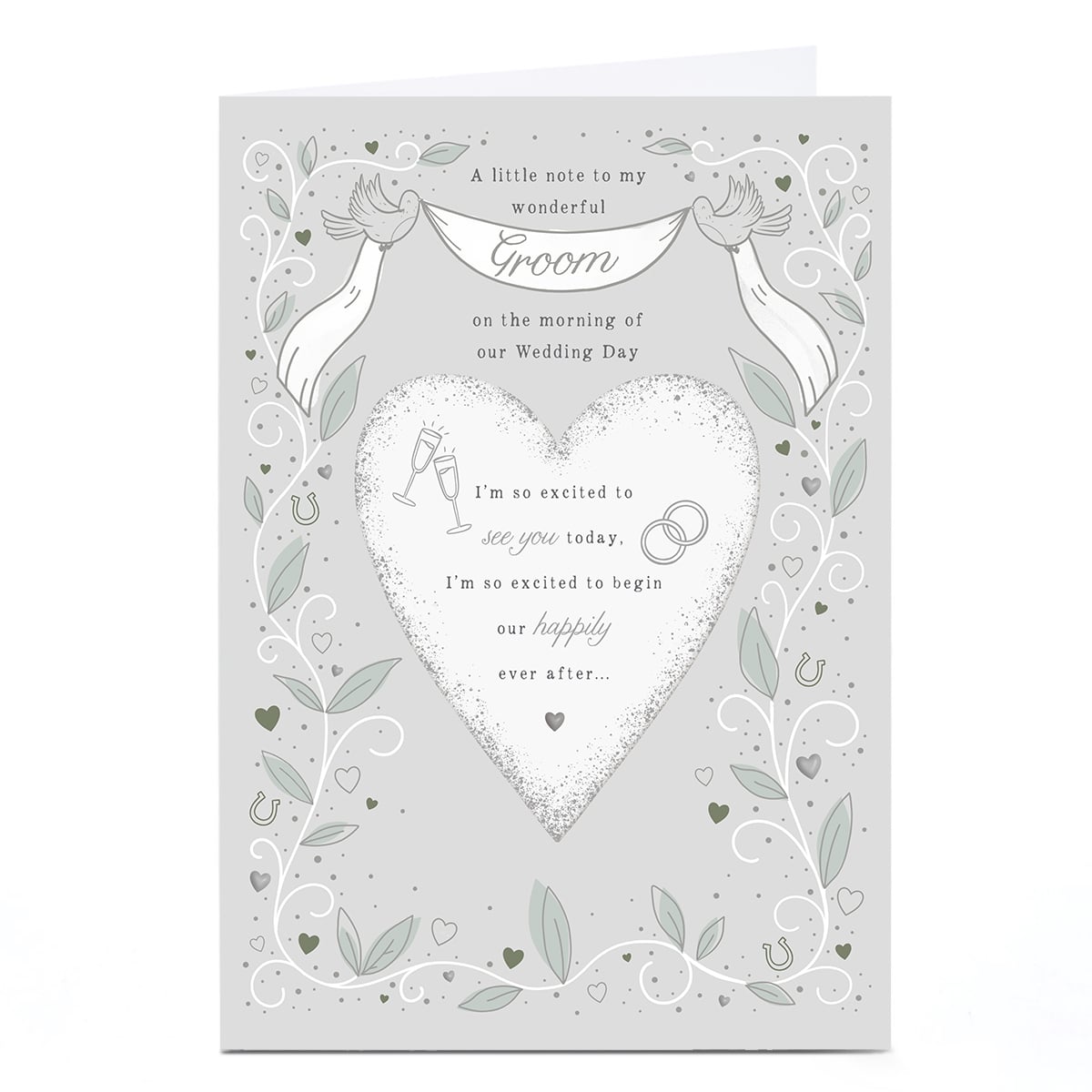 Wedding Card - To My Groom On The Morning of Our Wedding