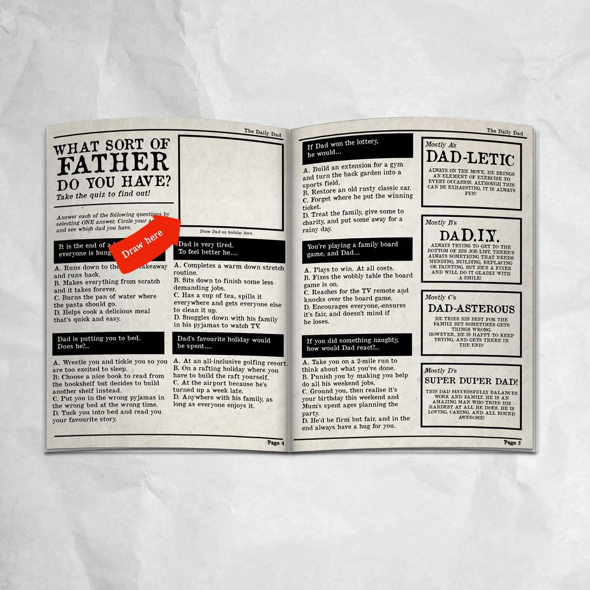 Personalised Newspaper - The Daily Dad