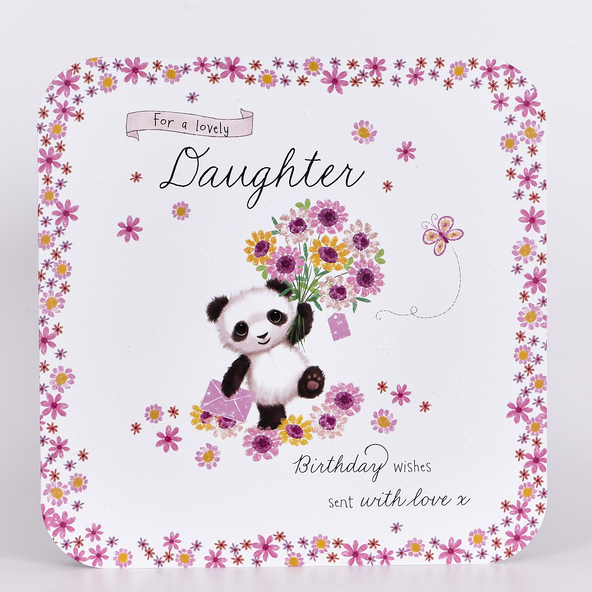 Platinum Collection Birthday Card - Daughter Panda