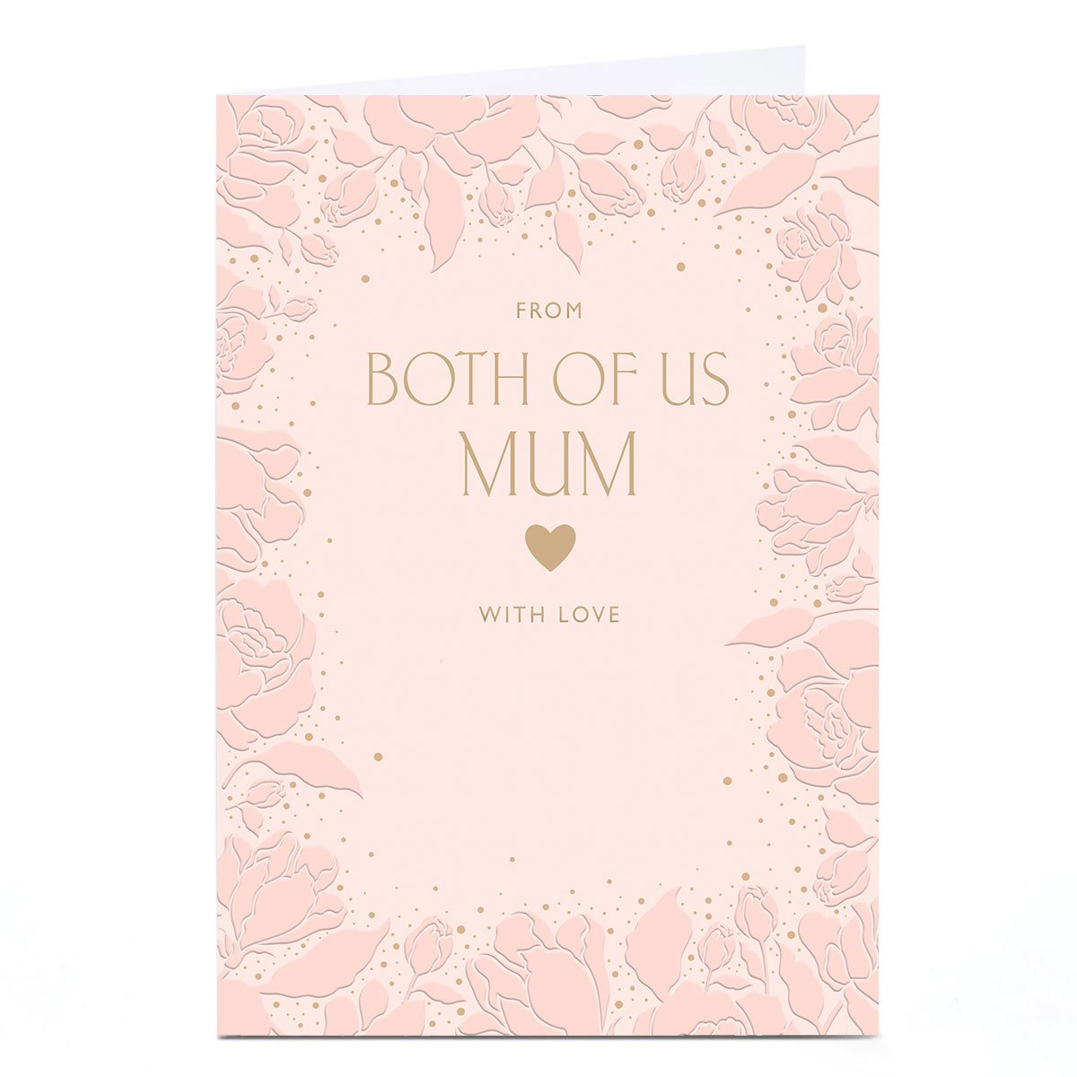 Personalised Birthday Card - Pastel Peach Floral, Mum From Both of Us