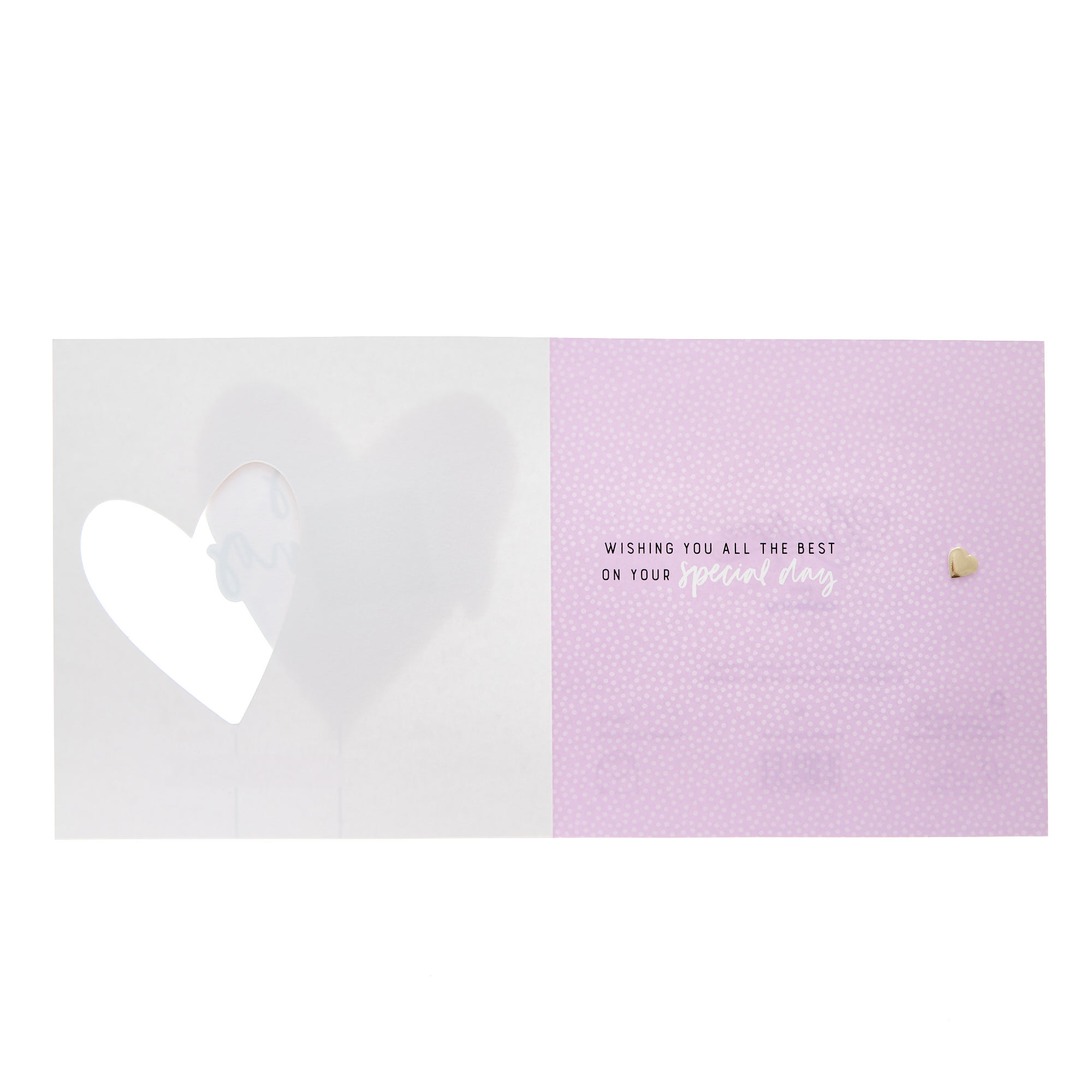 Die Cute Heart Wedding Card