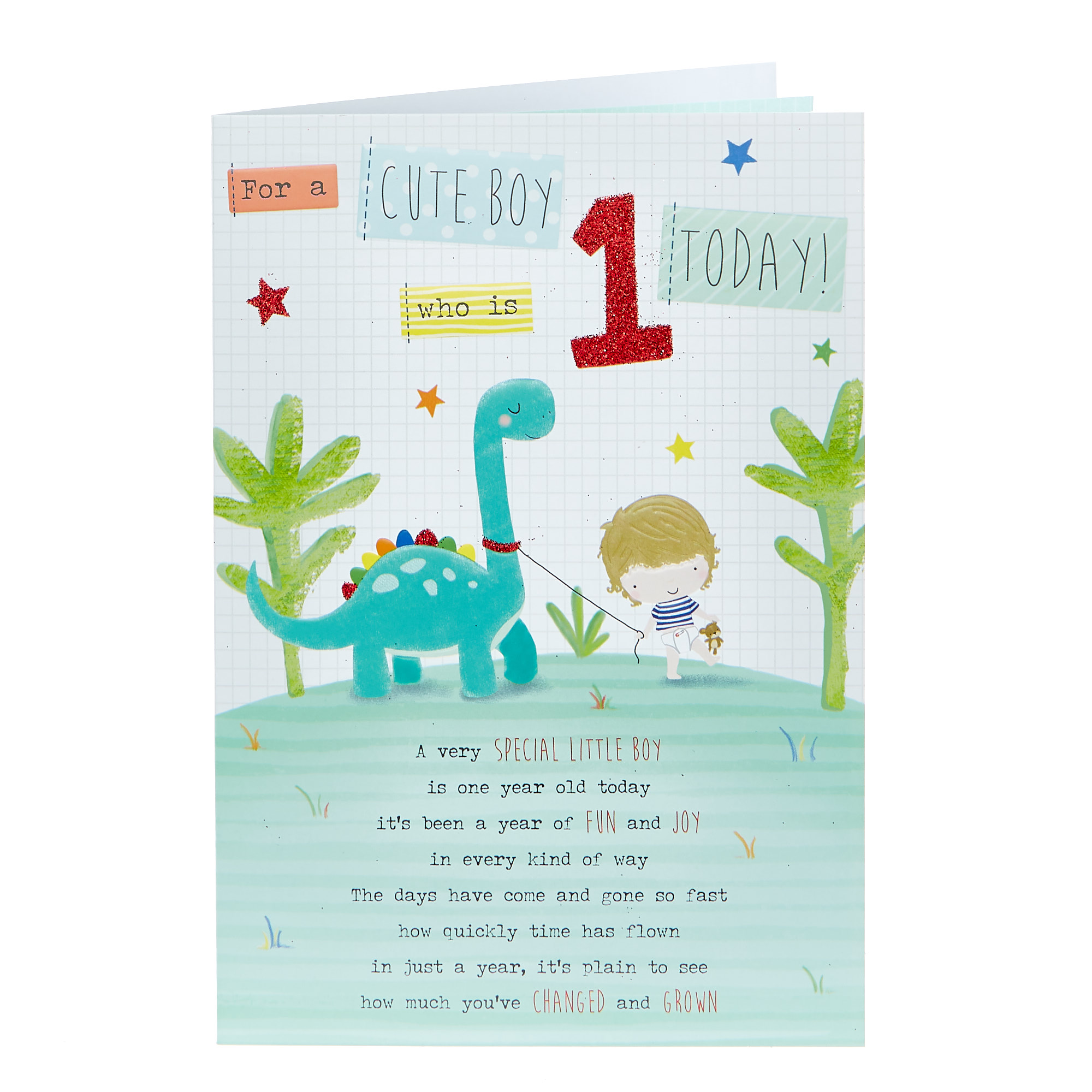 1st Birthday Card - For A Cute Boy