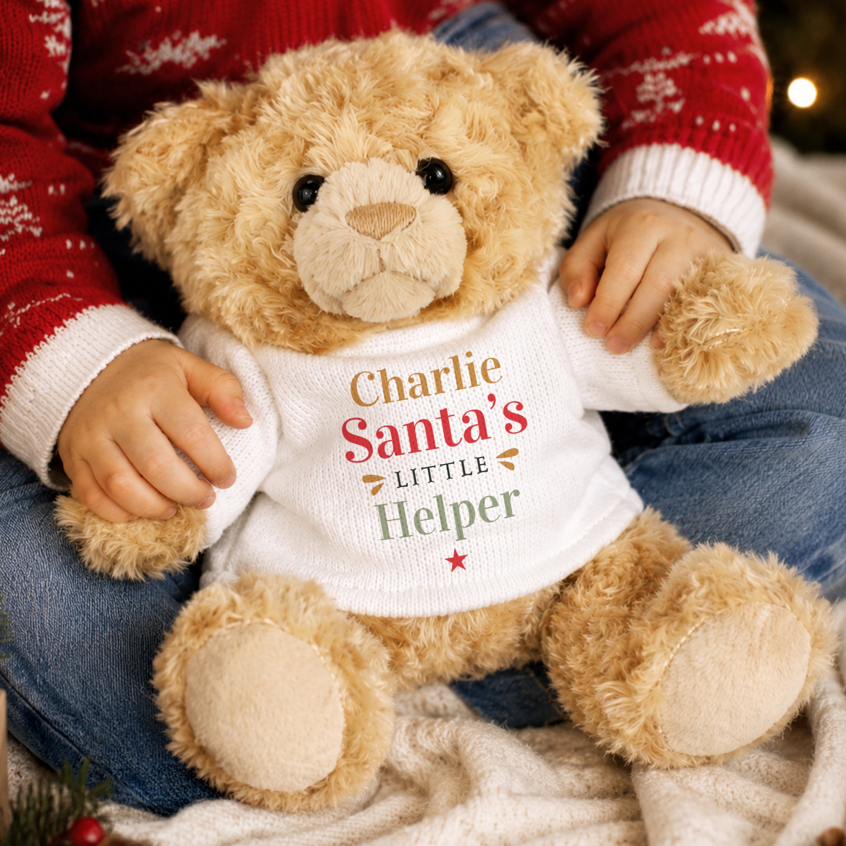 Personalised Santa's Little Helper Teddy Bear