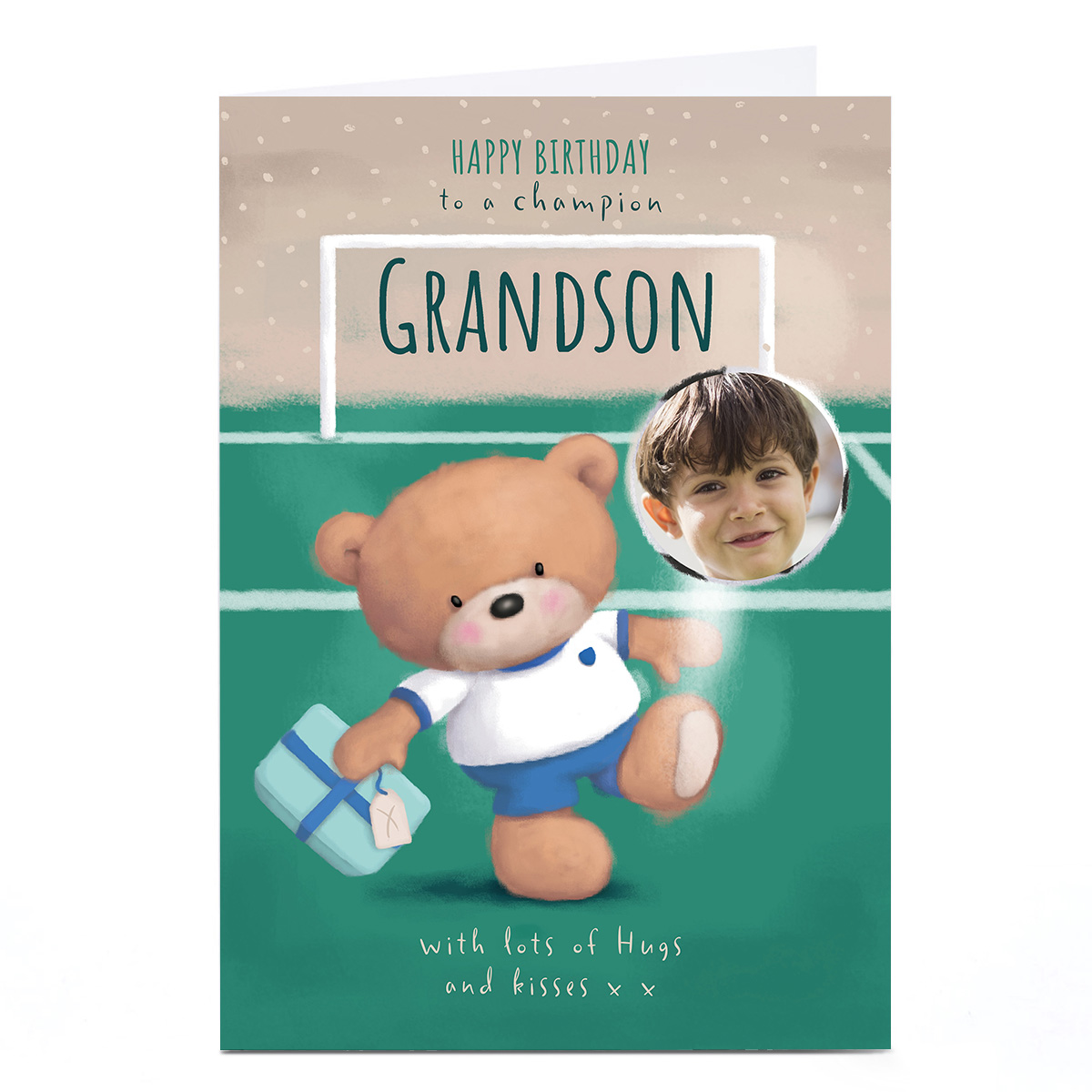 Hugs Bear Photo Birthday Card - Champion 