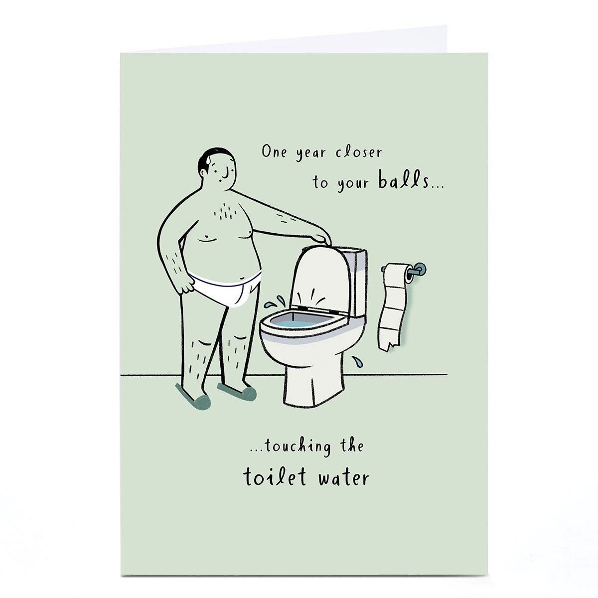 Personalised Birthday Card - Toilet paper humour