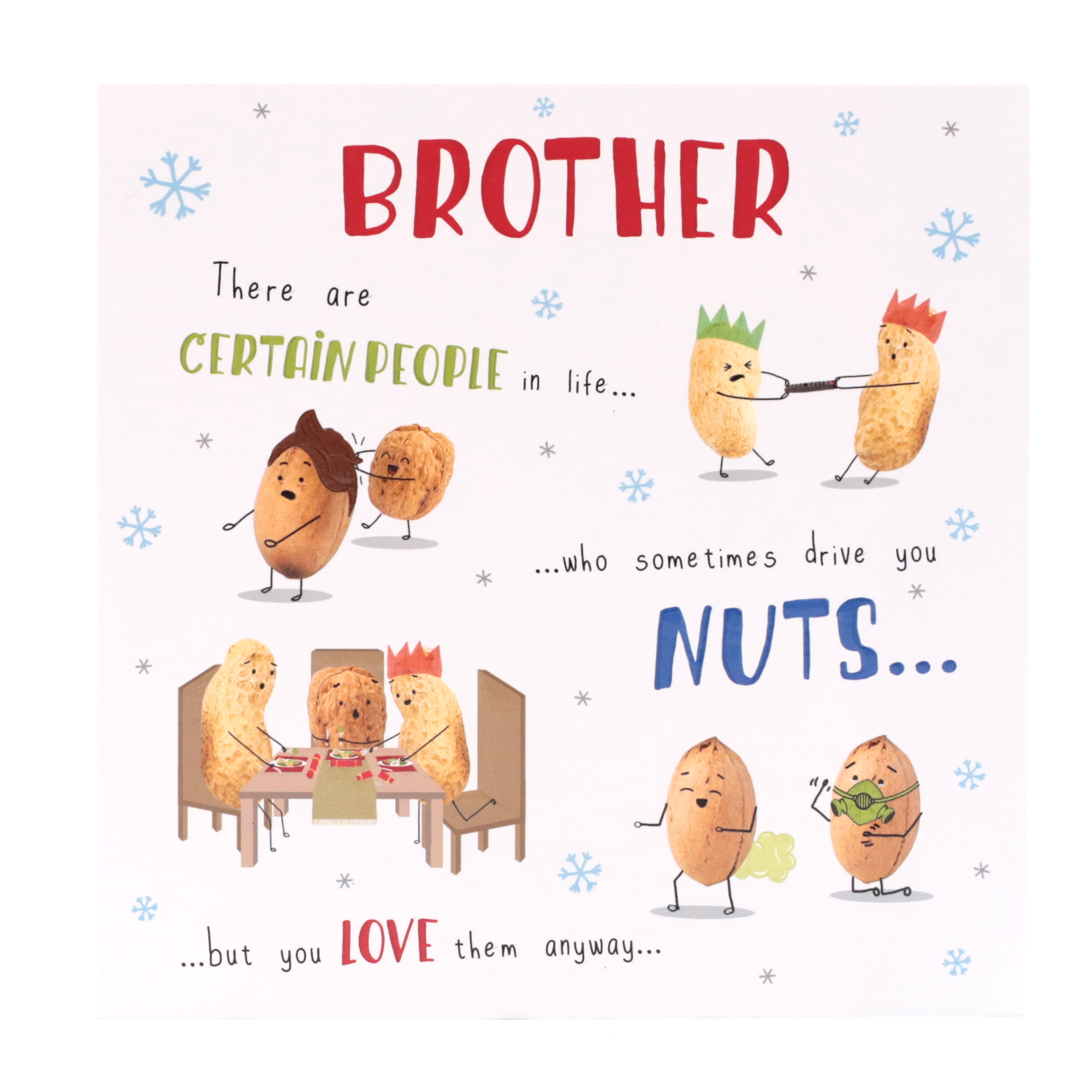 Buy Christmas Card Brother, Funny Christmas Nuts for GBP 0.99 Card