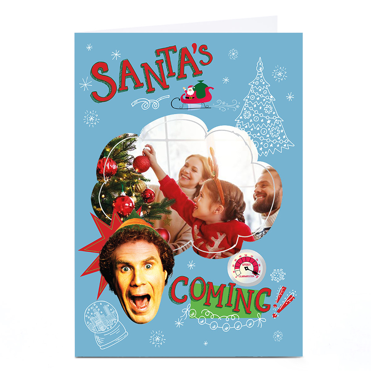 Photo Elf Christmas Card - Santa's coming!