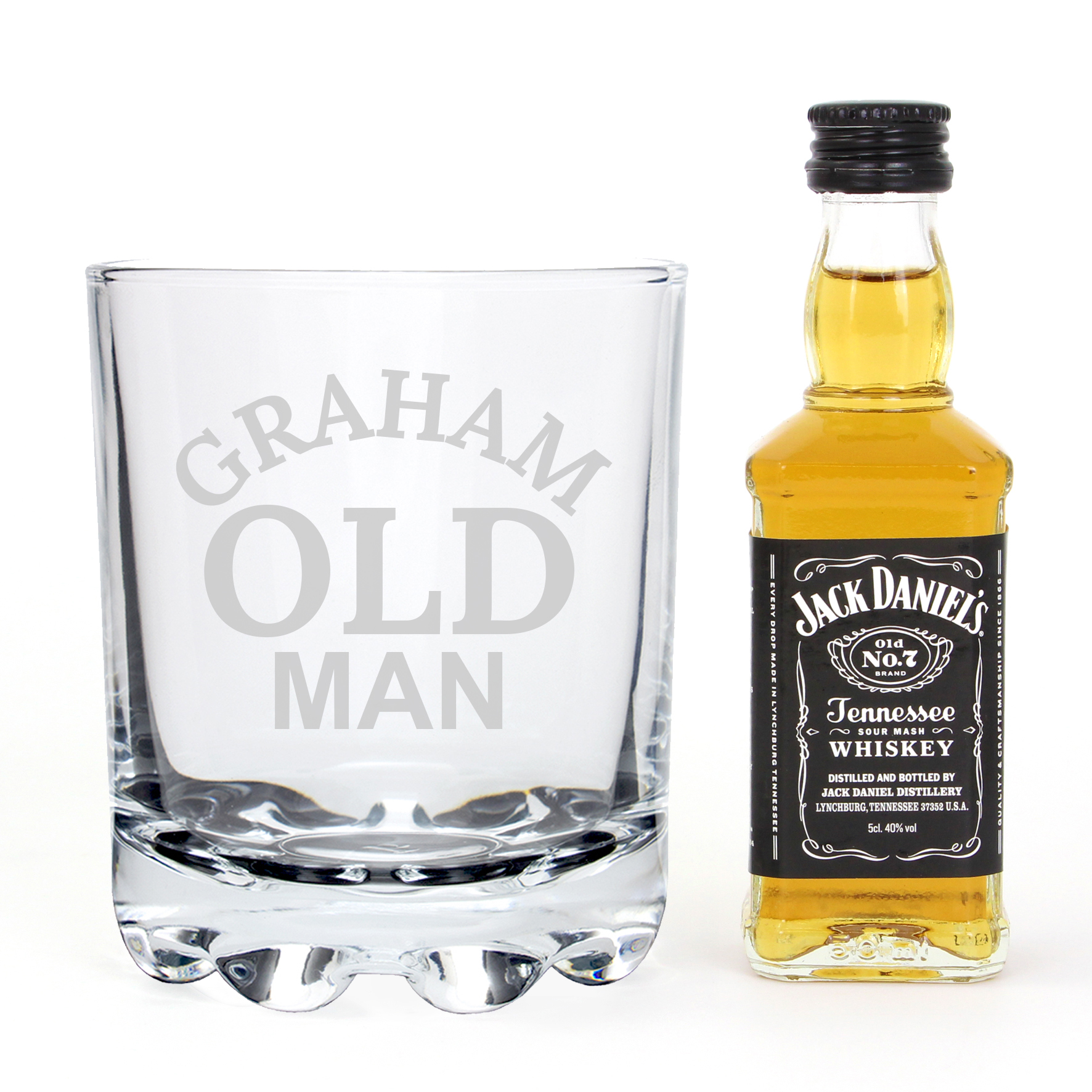Personalised Old Man Jack Daniels Whisky Gift Set