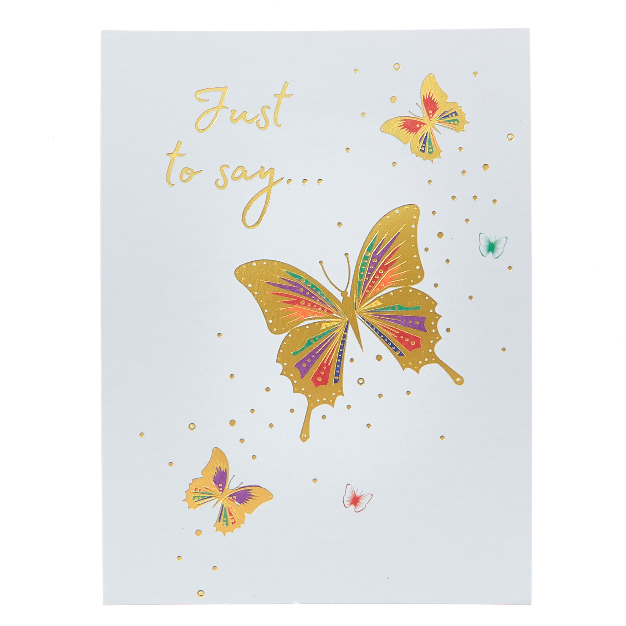 Just To Say Butterfly Cards - Pack Of 12