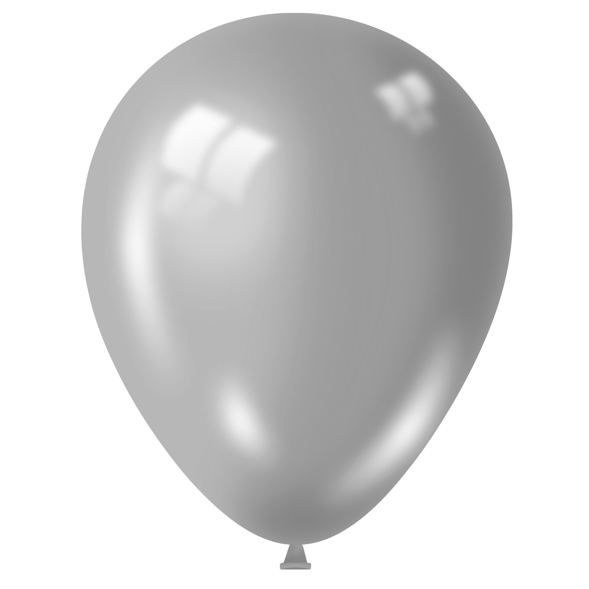 Metallic Silver Latex Balloons - Pack Of 50