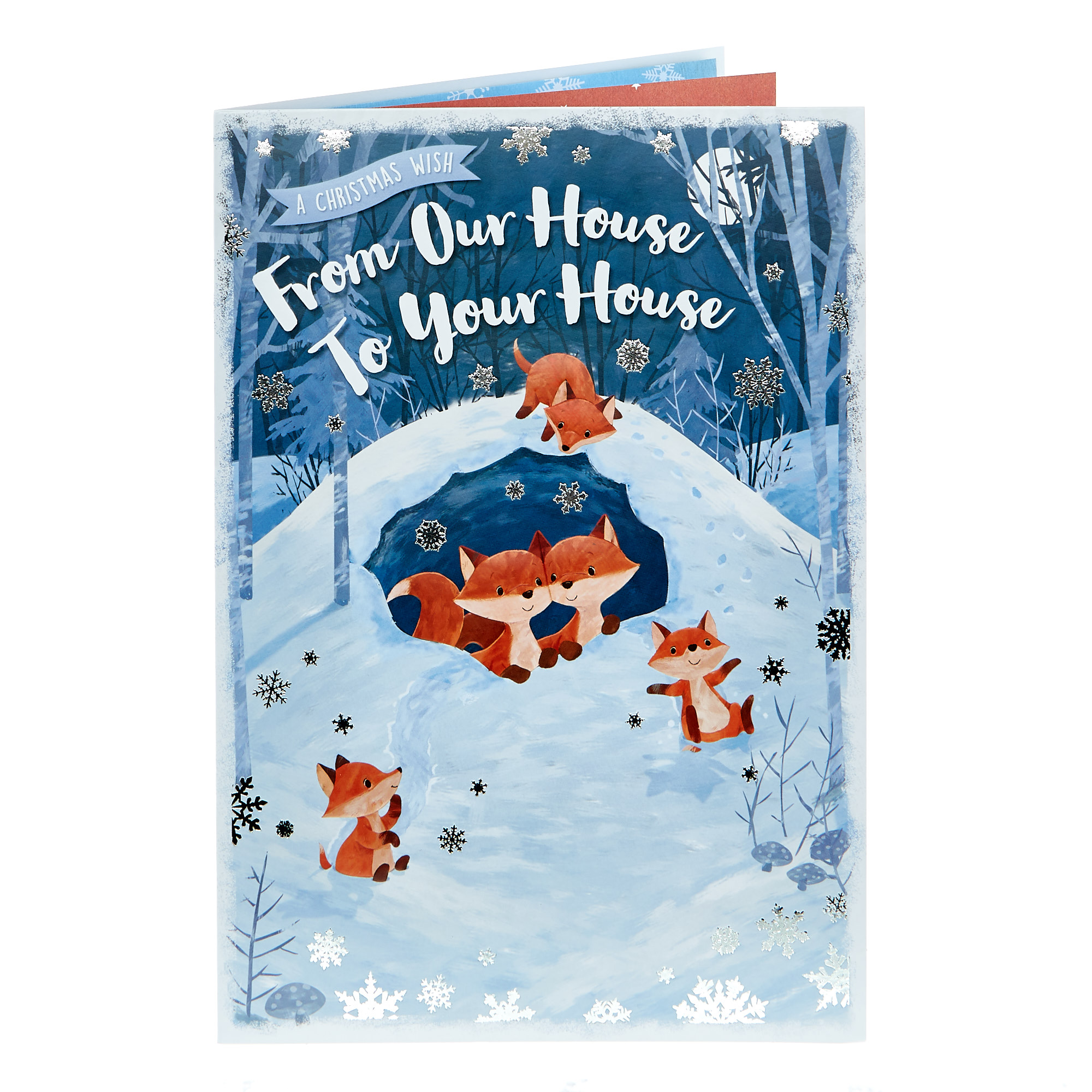 Christmas Card - Our House To Yours Foxes