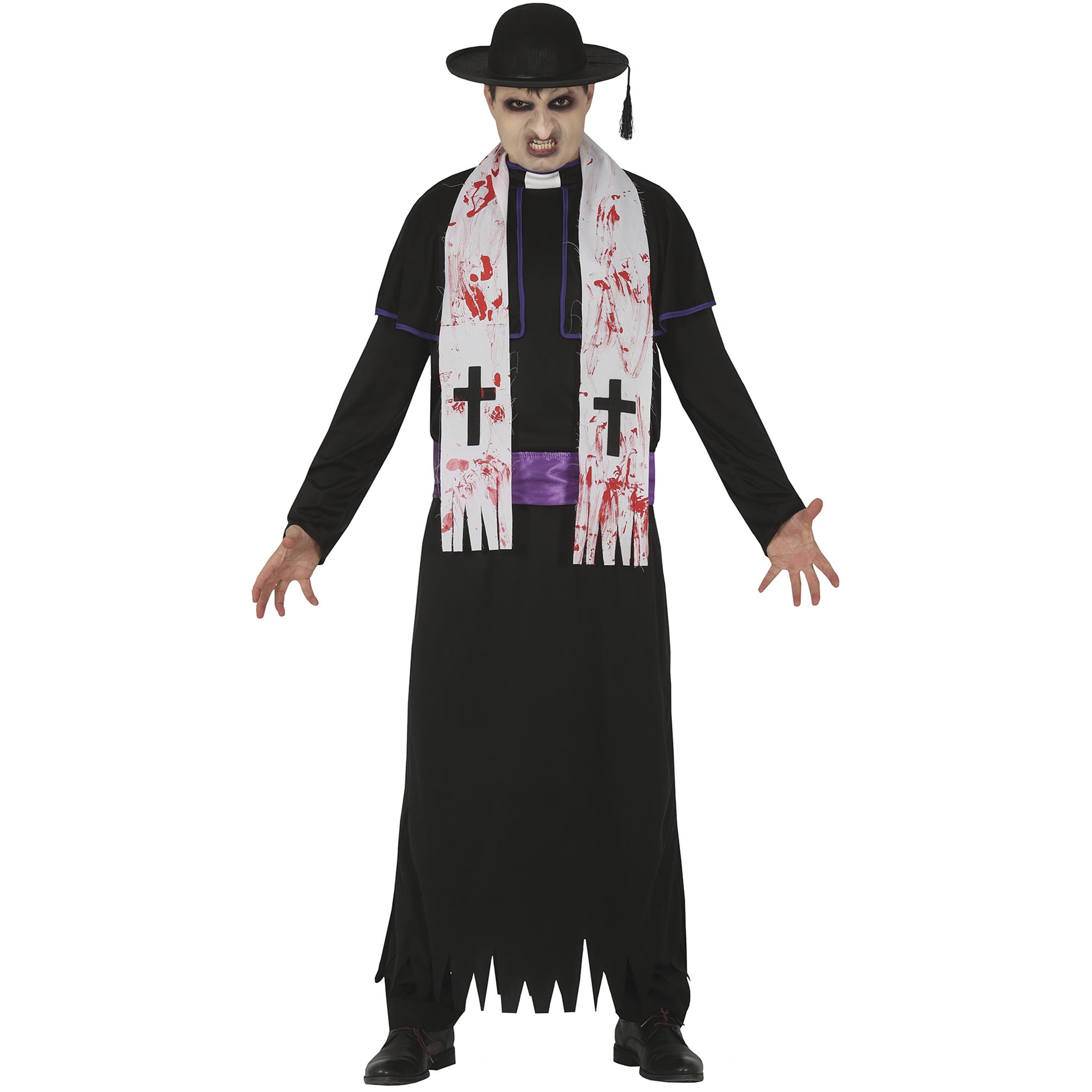 Zombie Priest Adult Fancy Dress Costume 