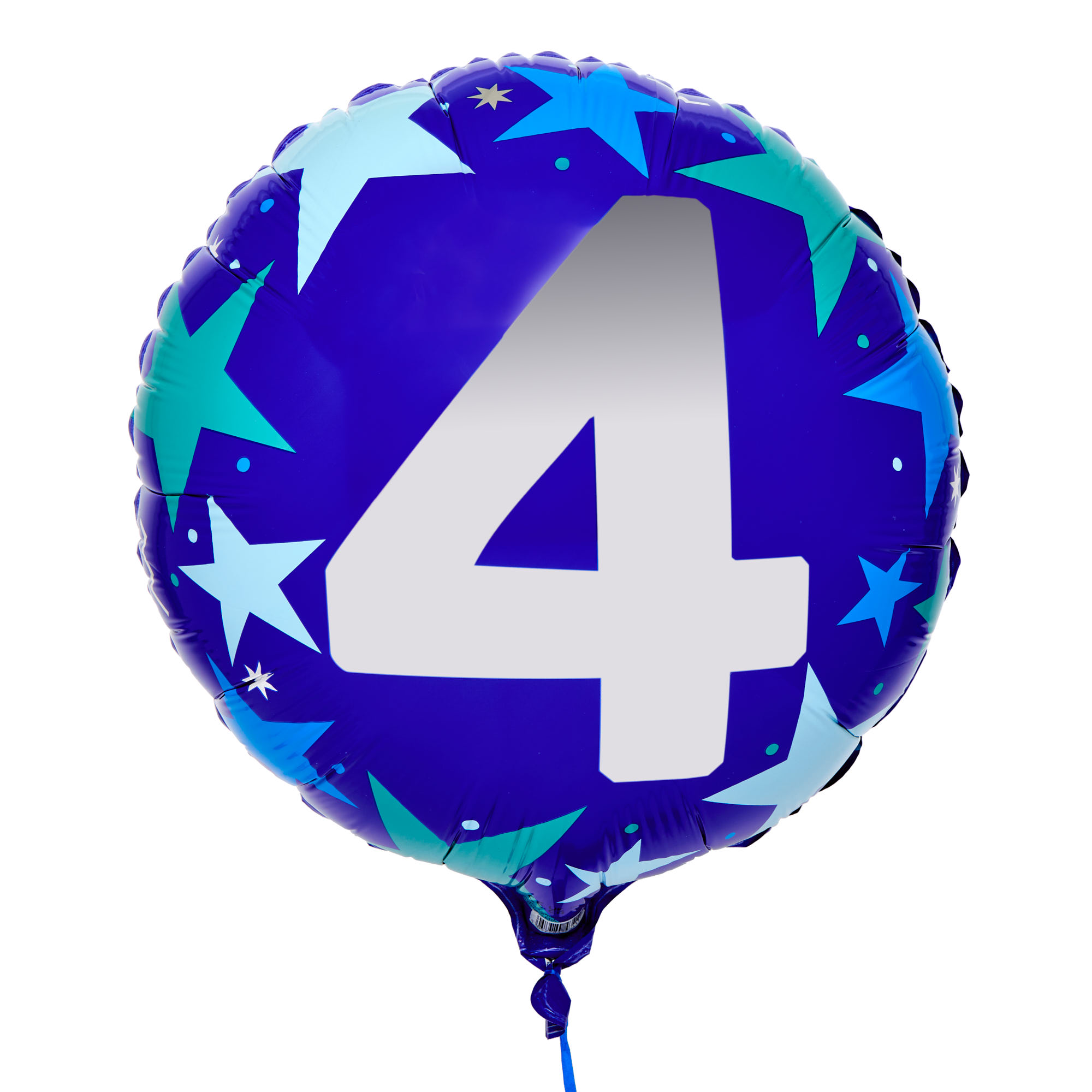 Blue Stars 4th Birthday 18-Inch Foil Helium Balloon