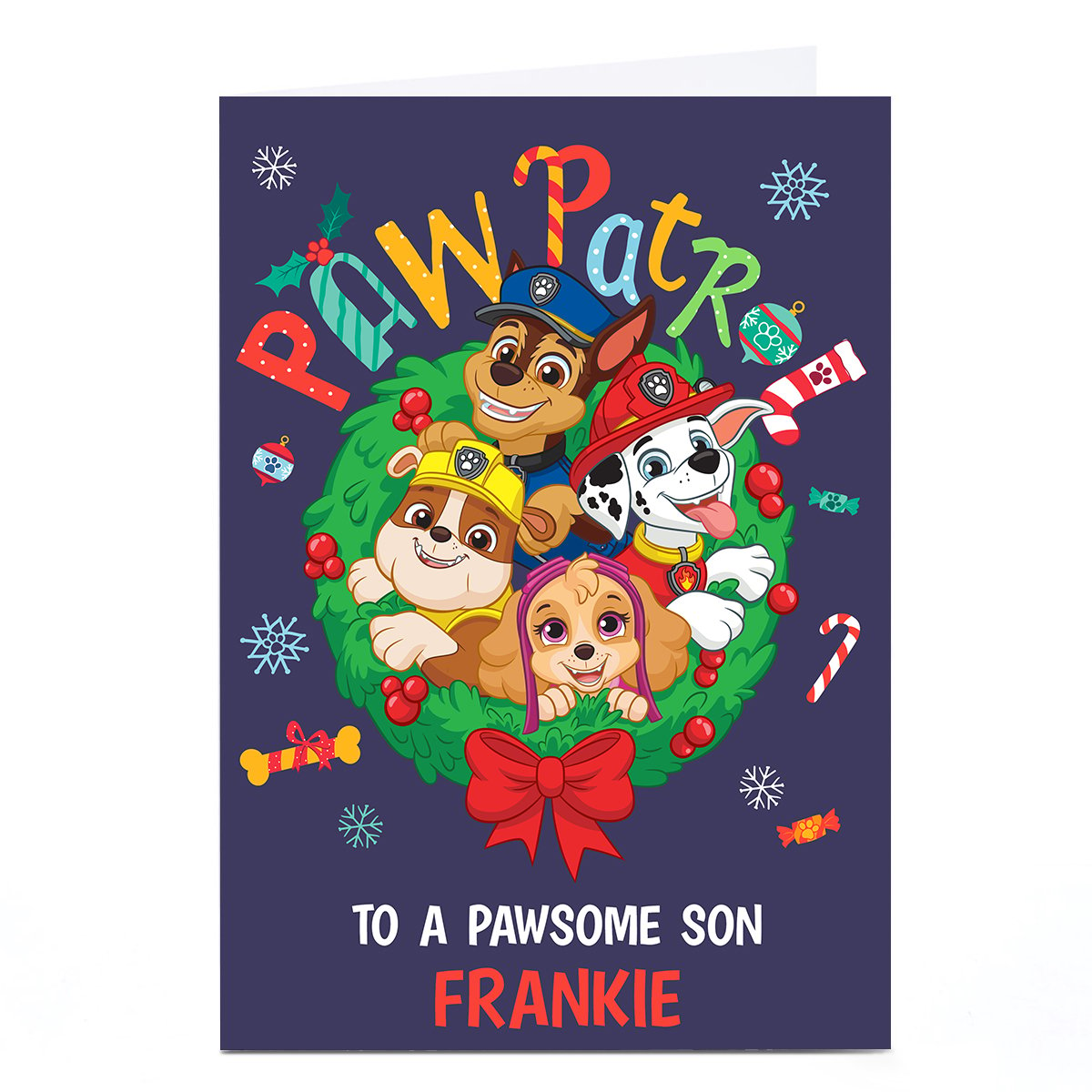 Buy Personalised Paw Patrol Christmas Card - Son GBP | Card Factory UK