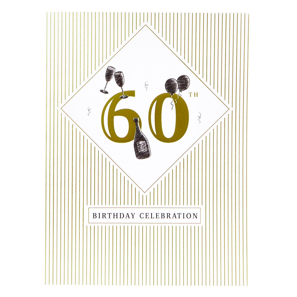 60th Birthday Party Invitations - Pack of 12
