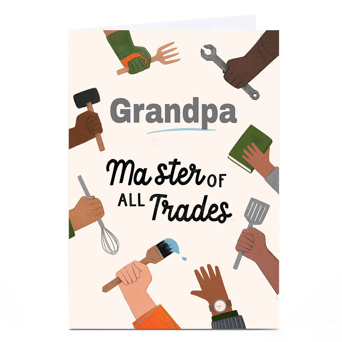 Personalised Father's Day Card - Master of Trades, Grandpa