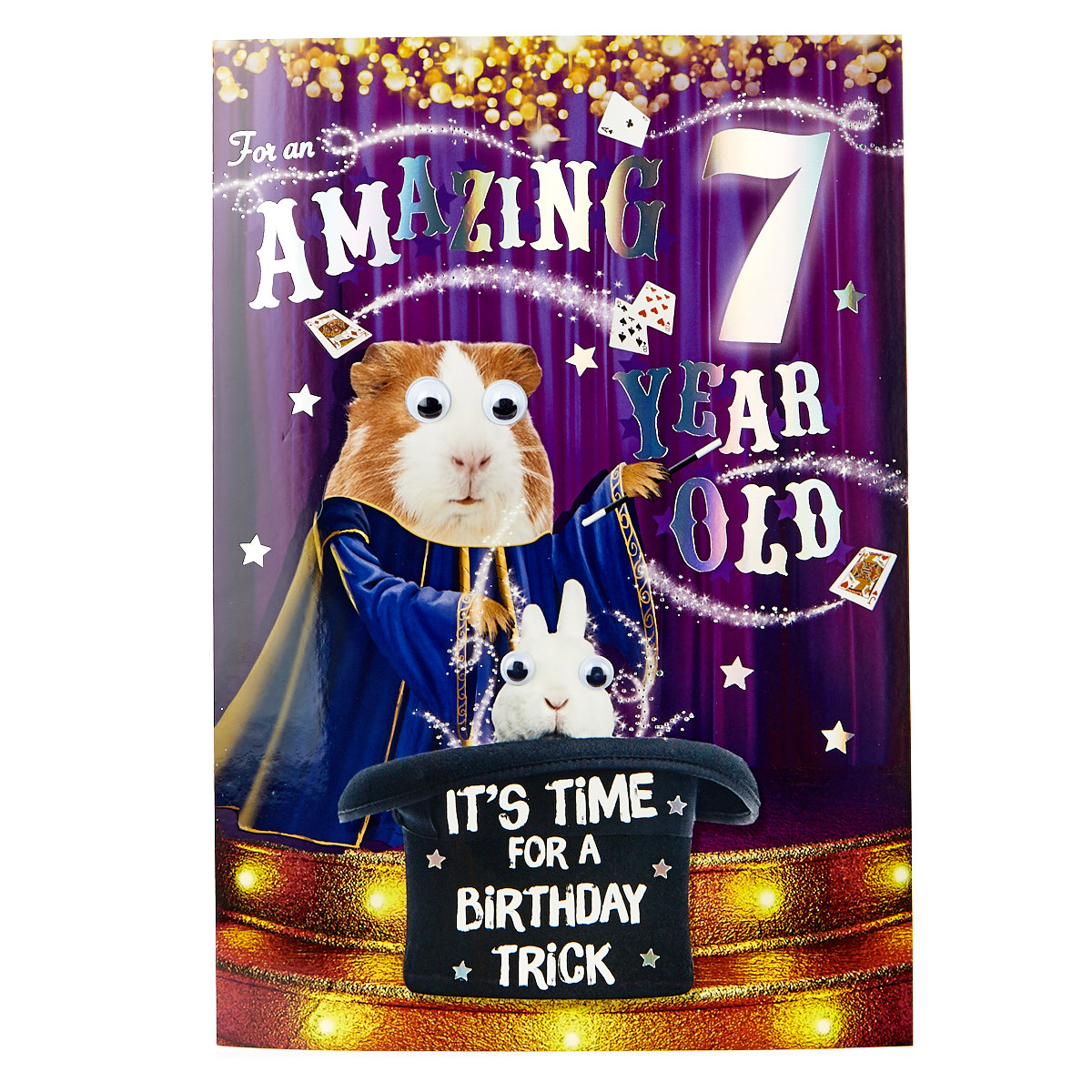 7th Birthday Card - It's Time For A Birthday Trick