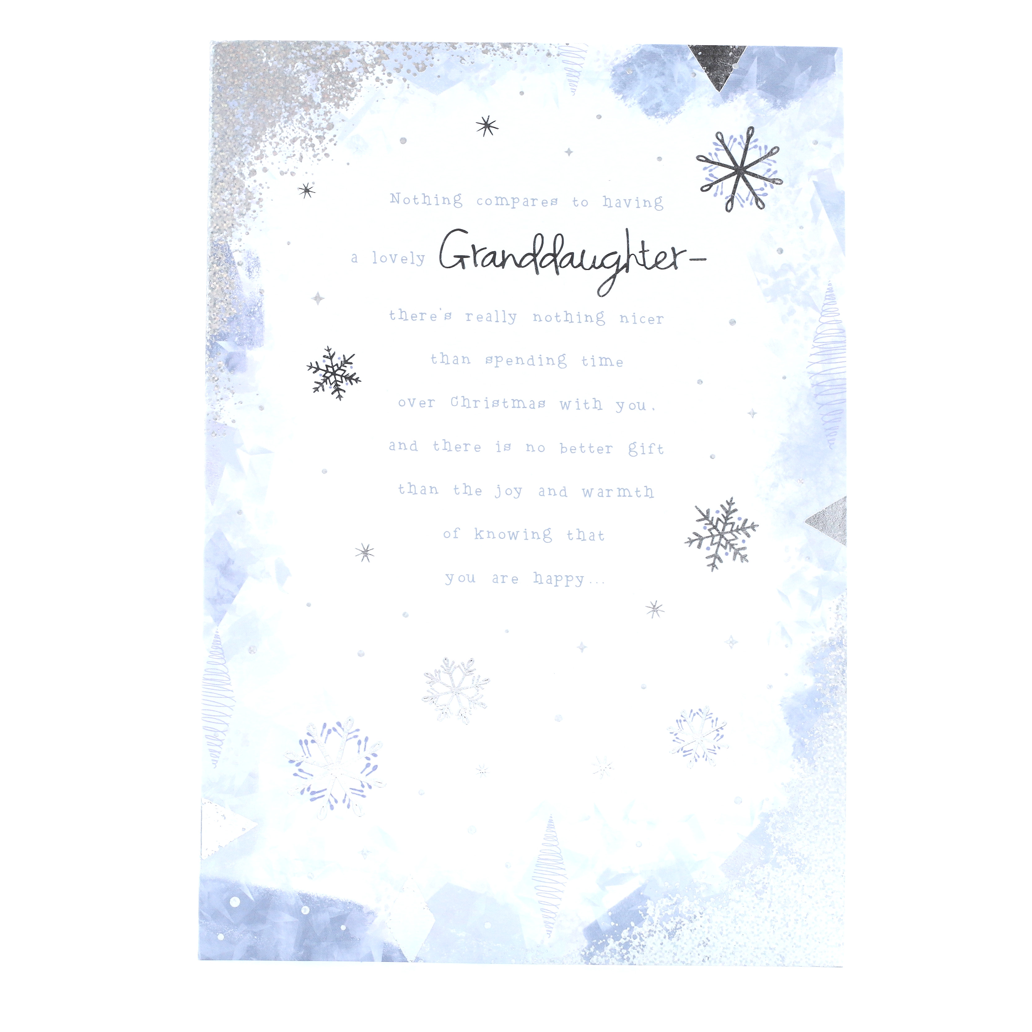 Christmas Card - Granddaughter, Classic Verse