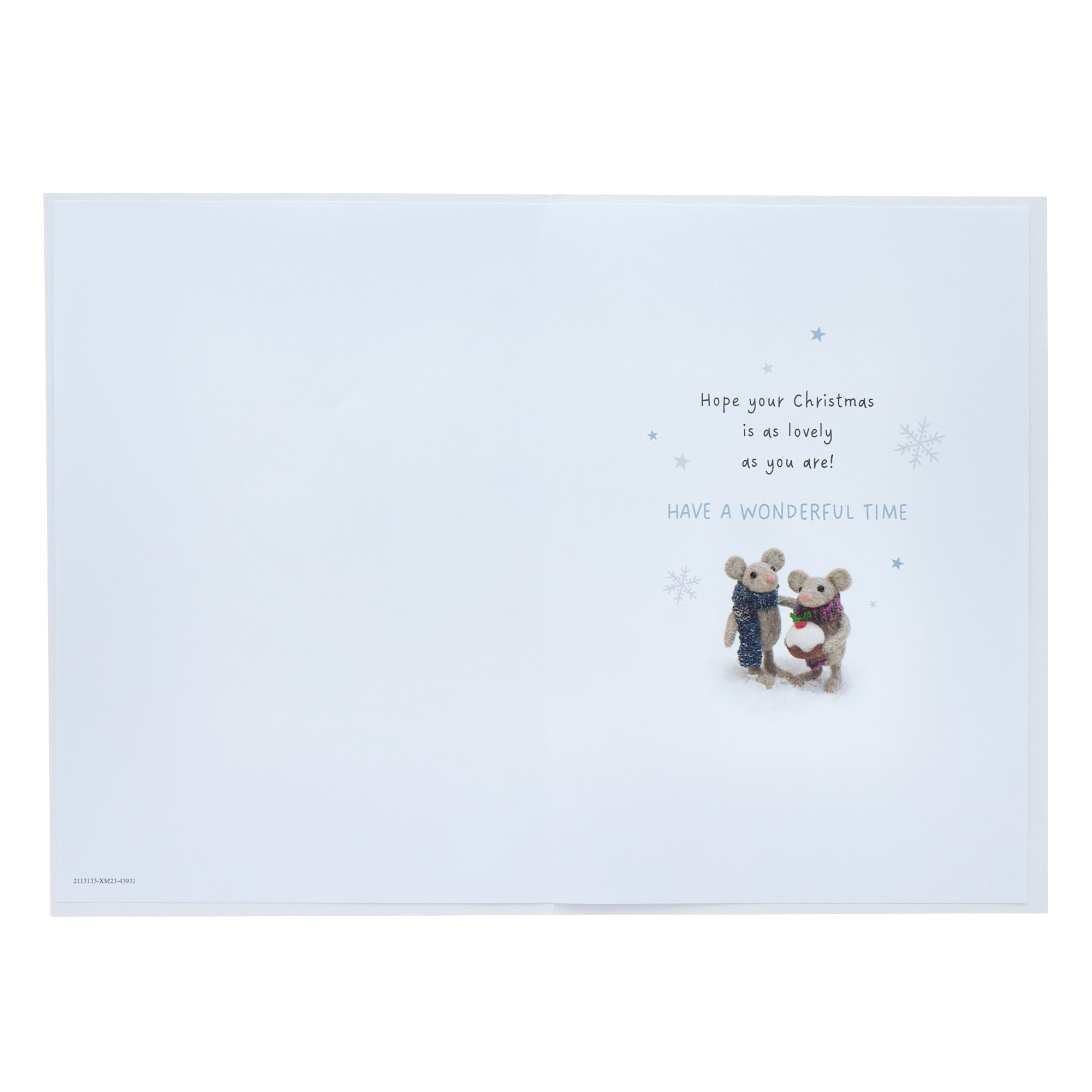 Special Friends Felt Mice Christmas Card