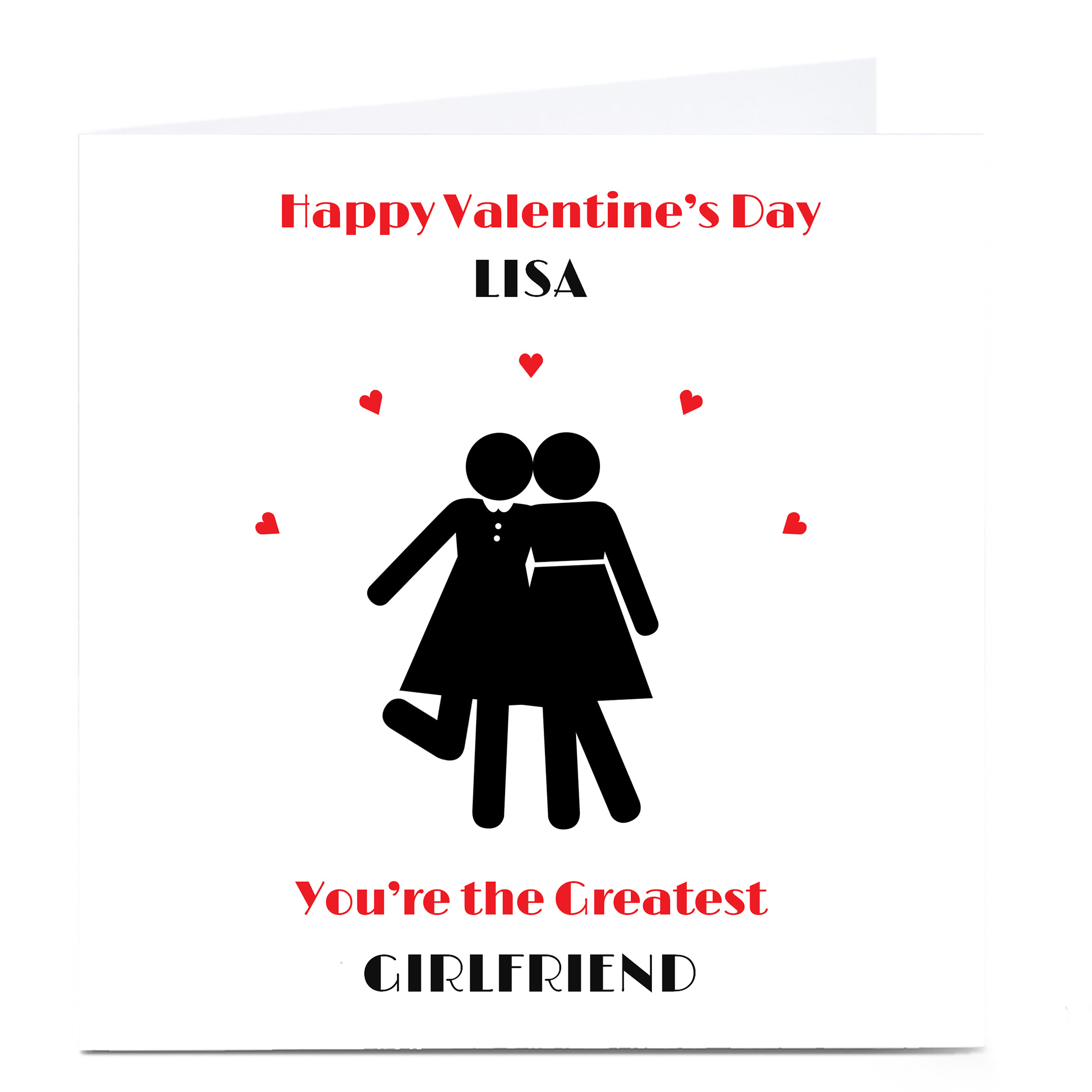 Personalised Valentine's Card - Hers & Hers, Greatest Girlfriend